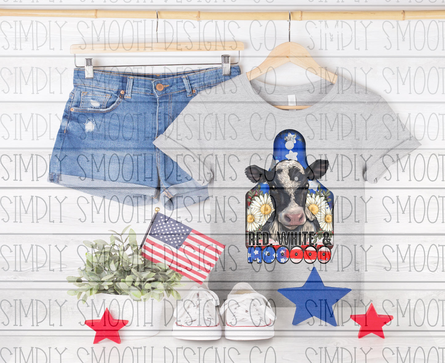 Red white and moo exclusive jerzee grey DTG