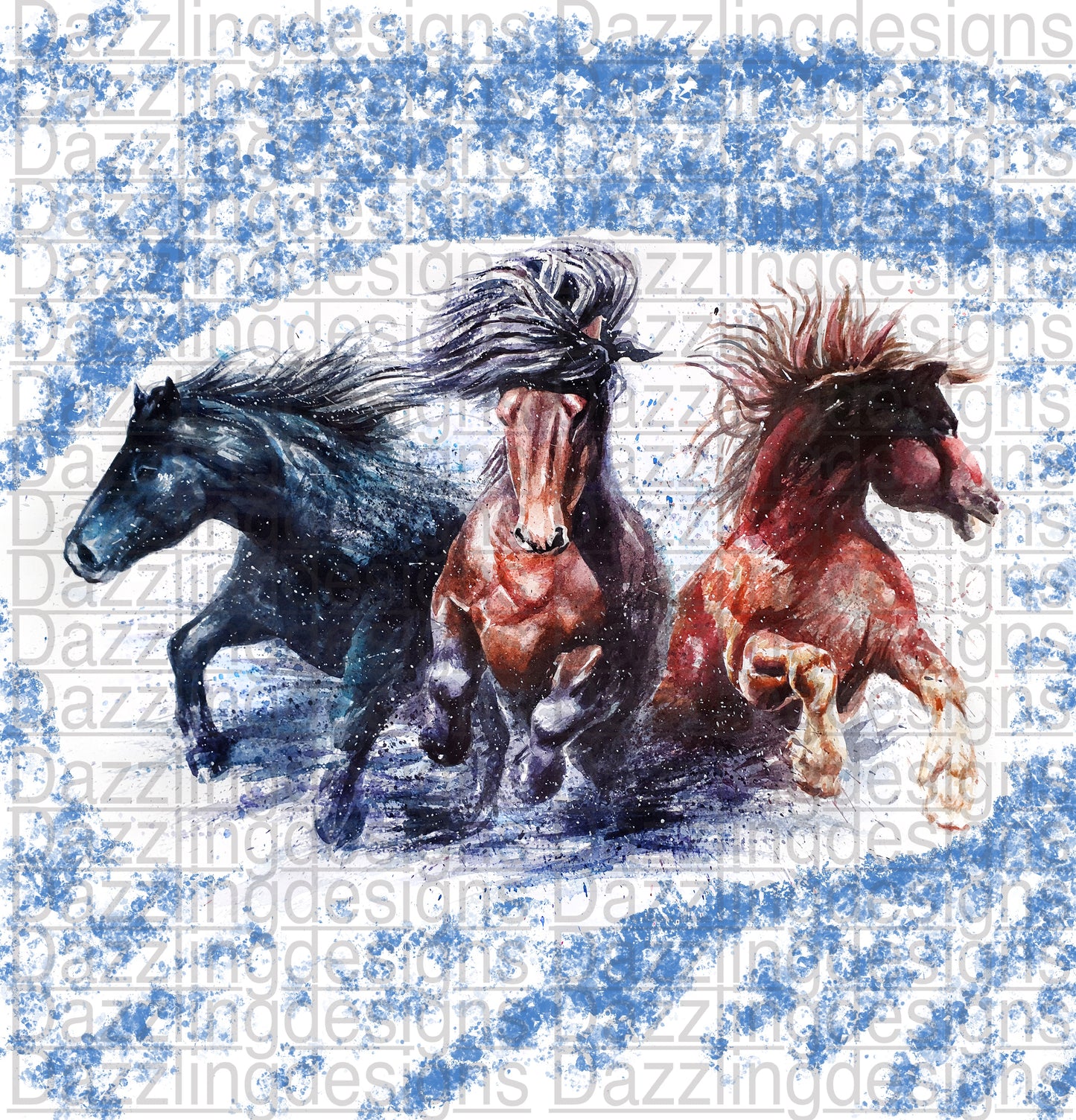 Tumbler Wild Horses Run