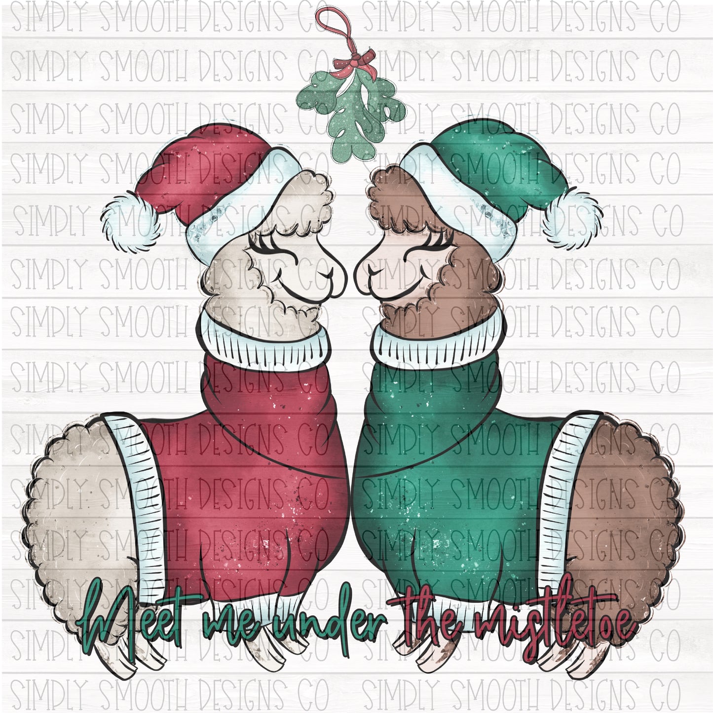 Meet me under the mistletoe alpaca