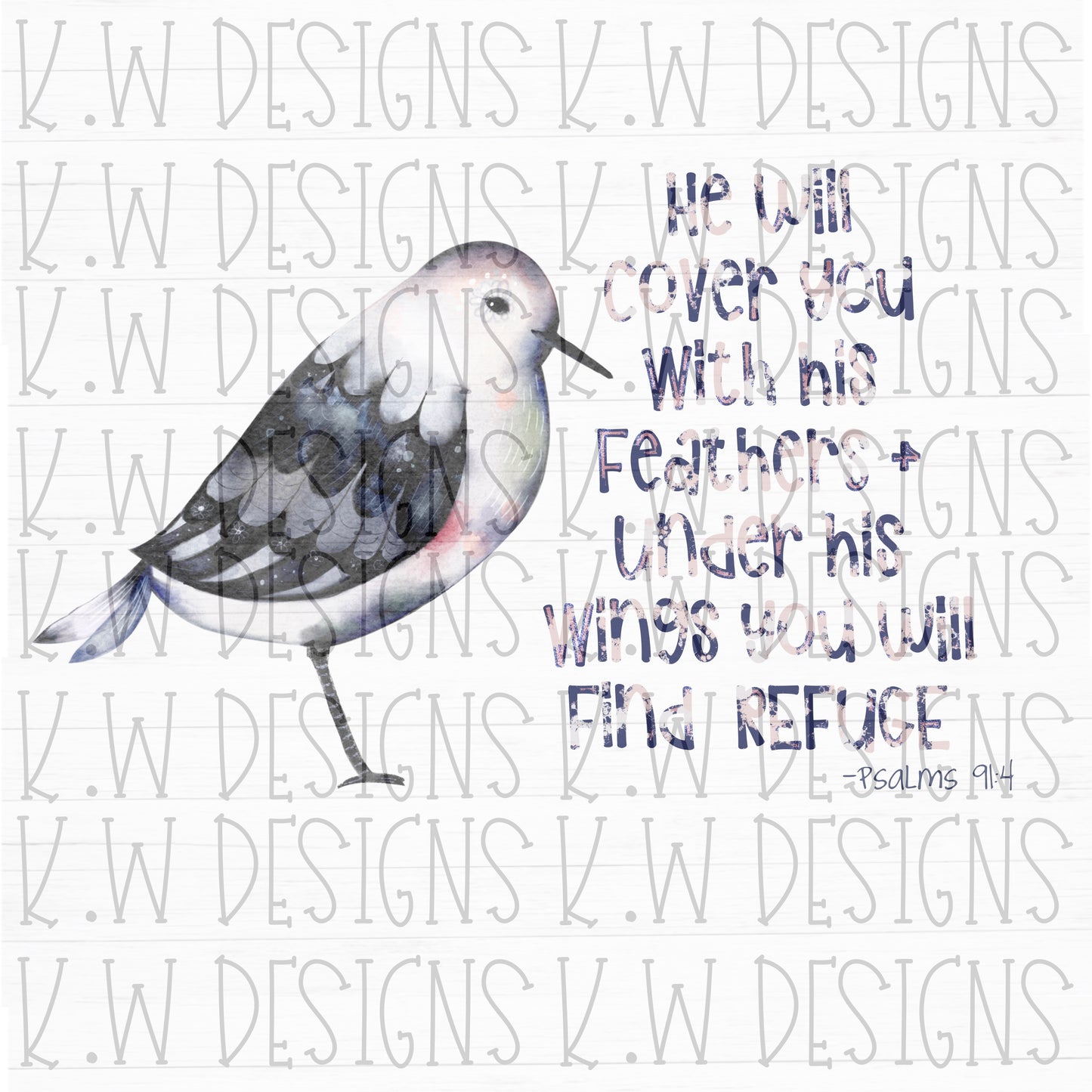 He will cover you with his feathers verse WK
