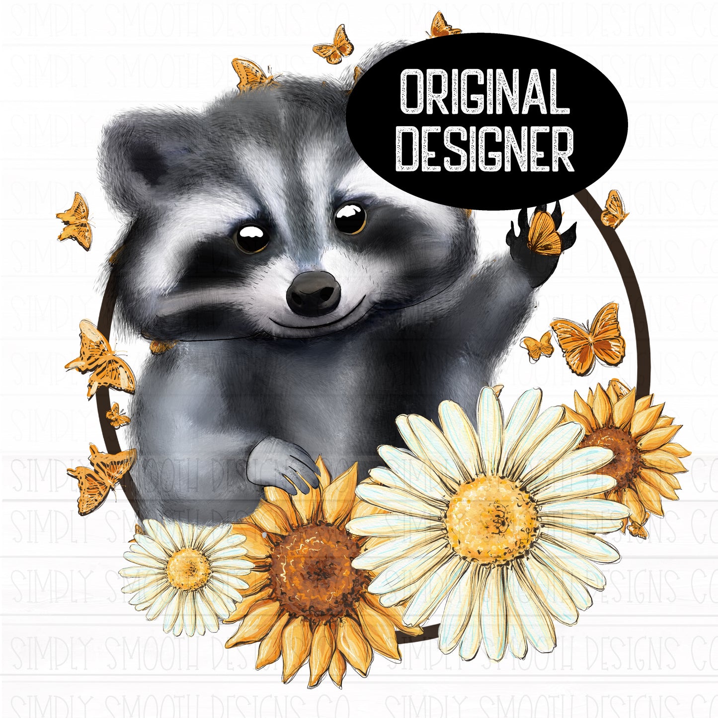 Raccoon sunflower butterfly’s