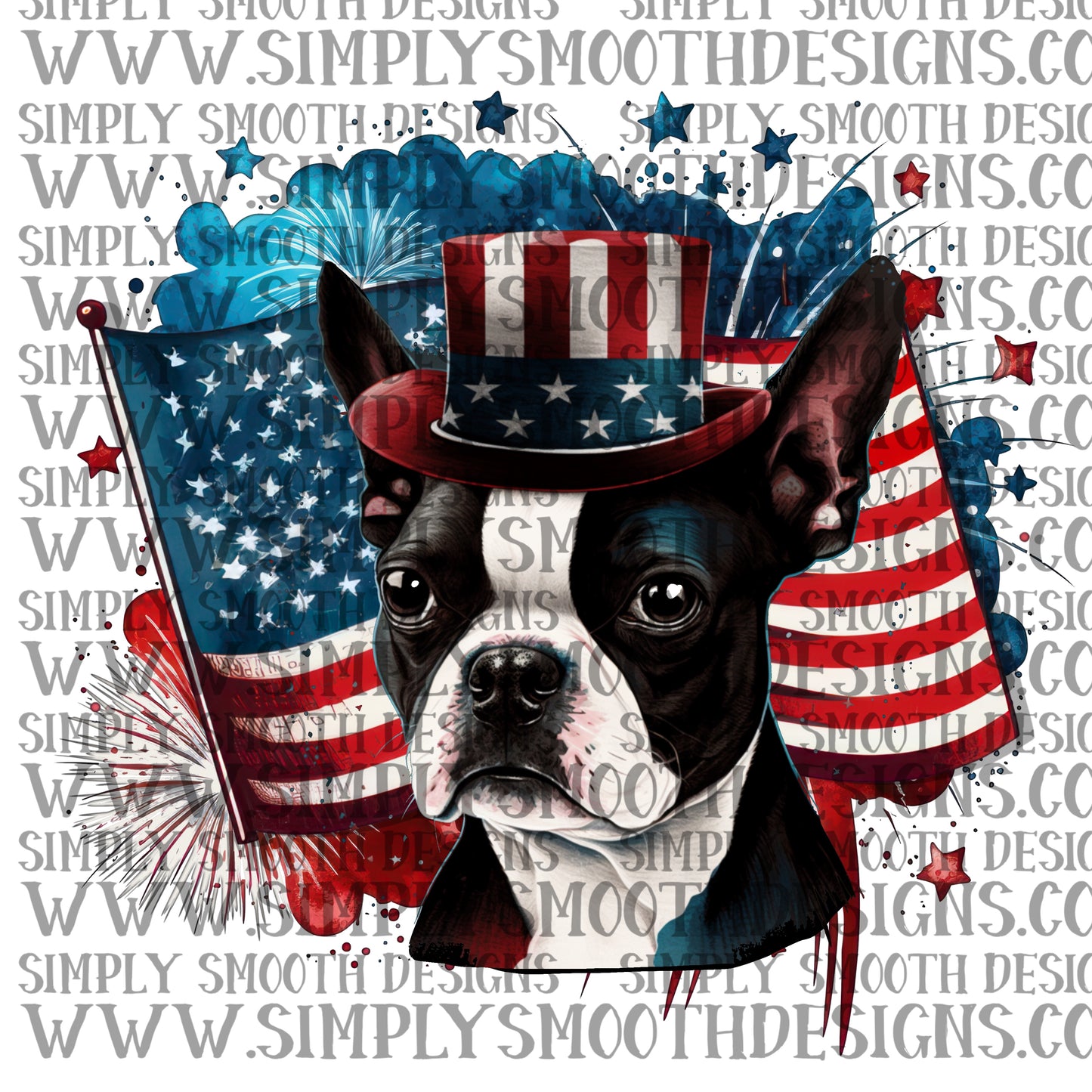 Boston terrier 4th of july