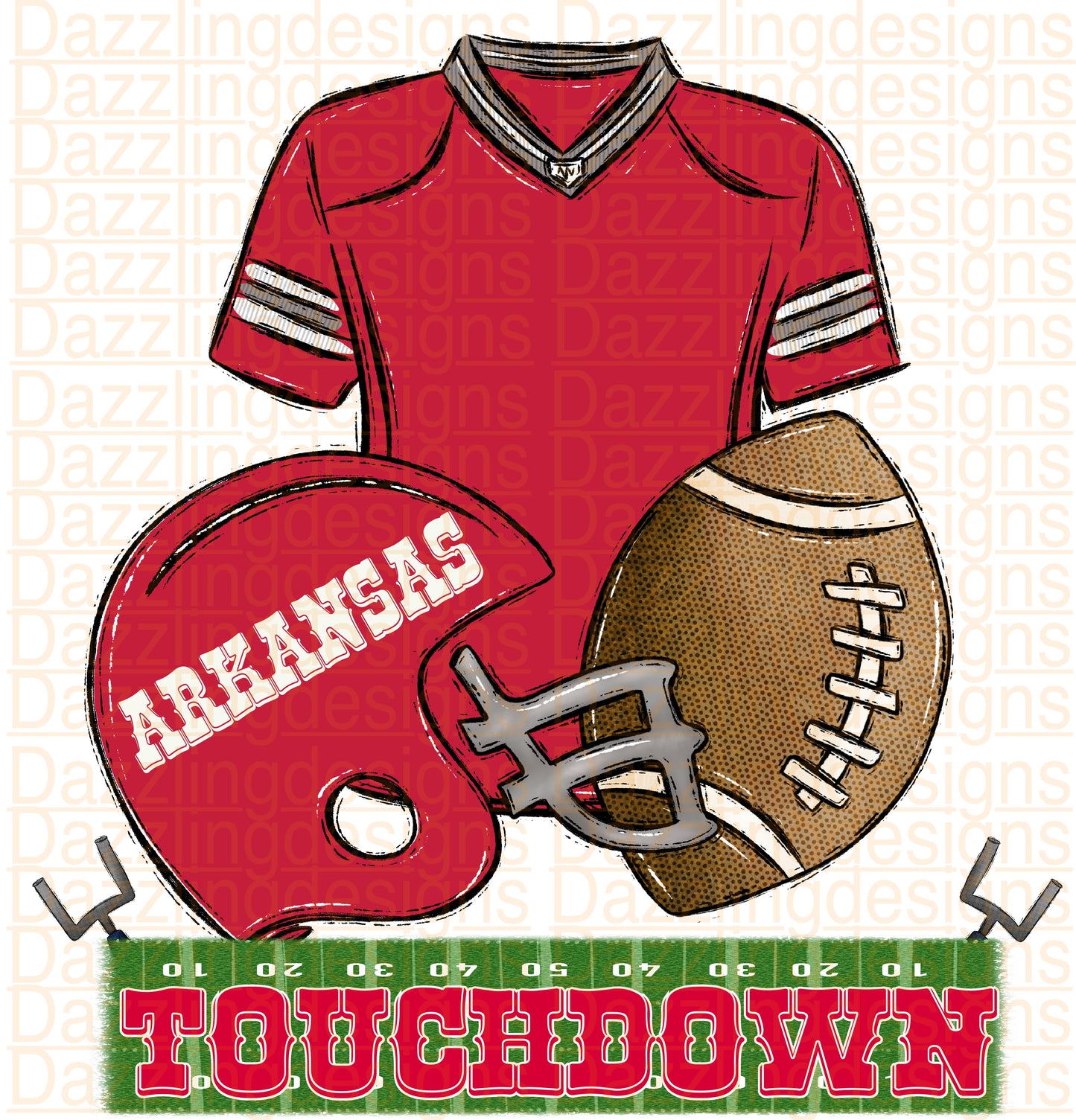 Football custom Arkansas