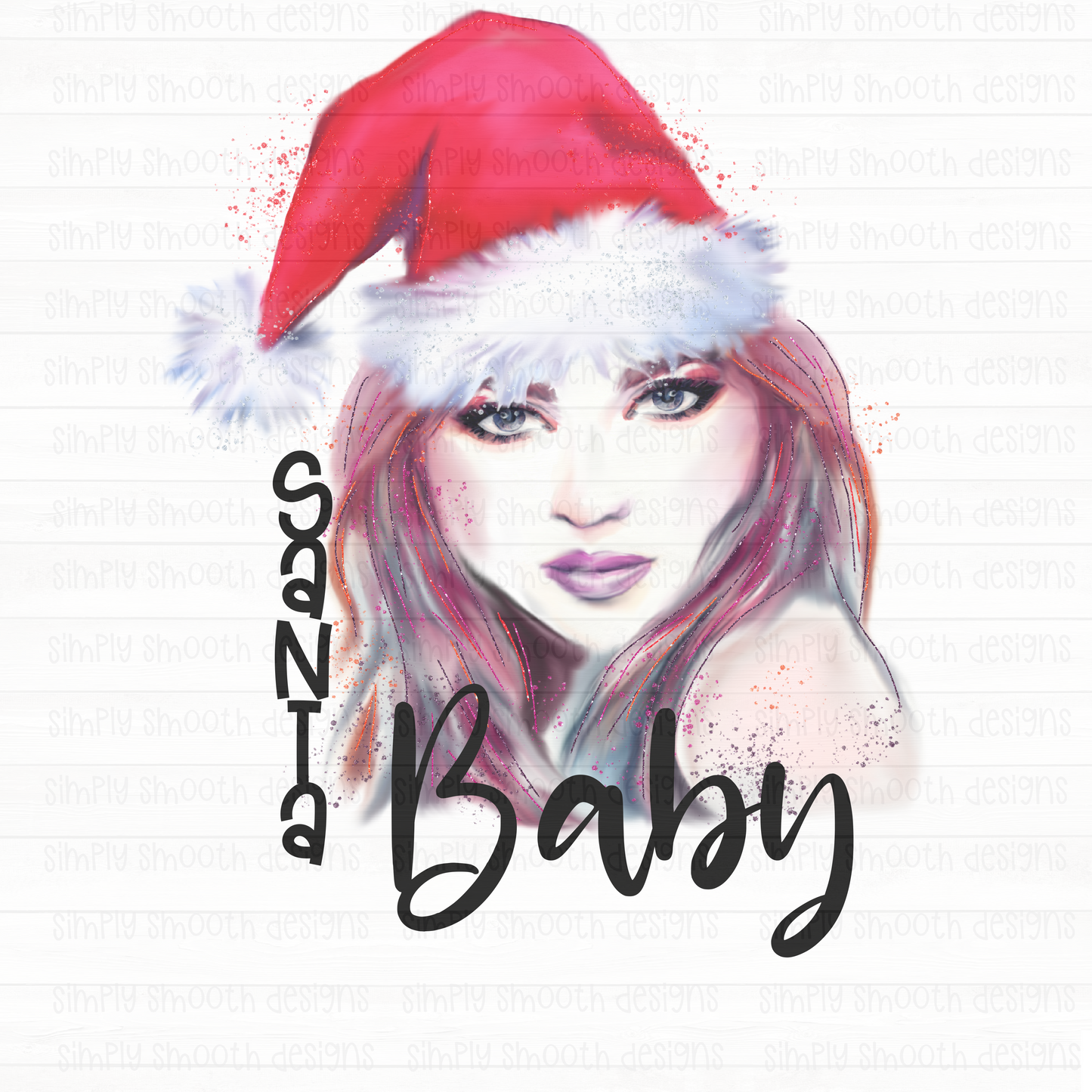 Santa baby glitter