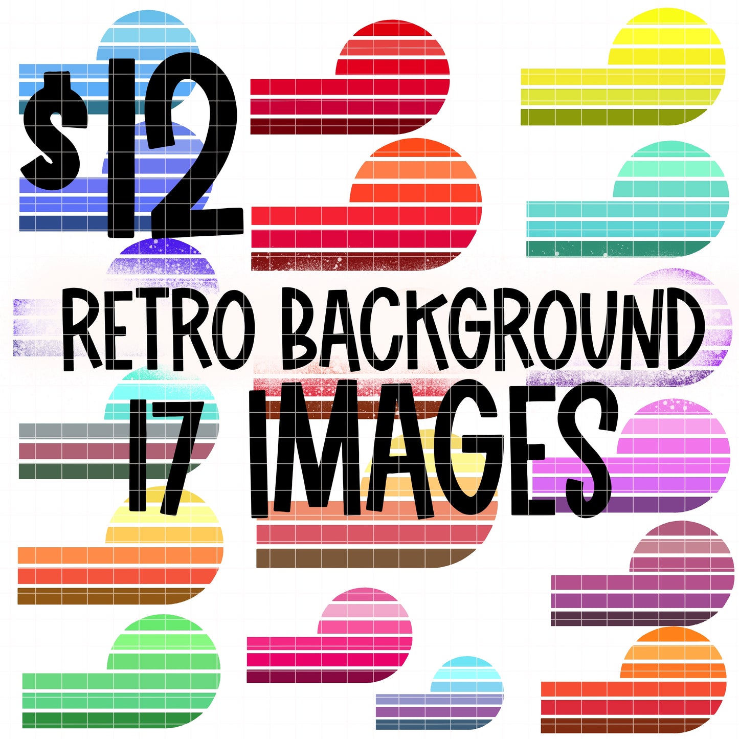 Retro background elements 17 files