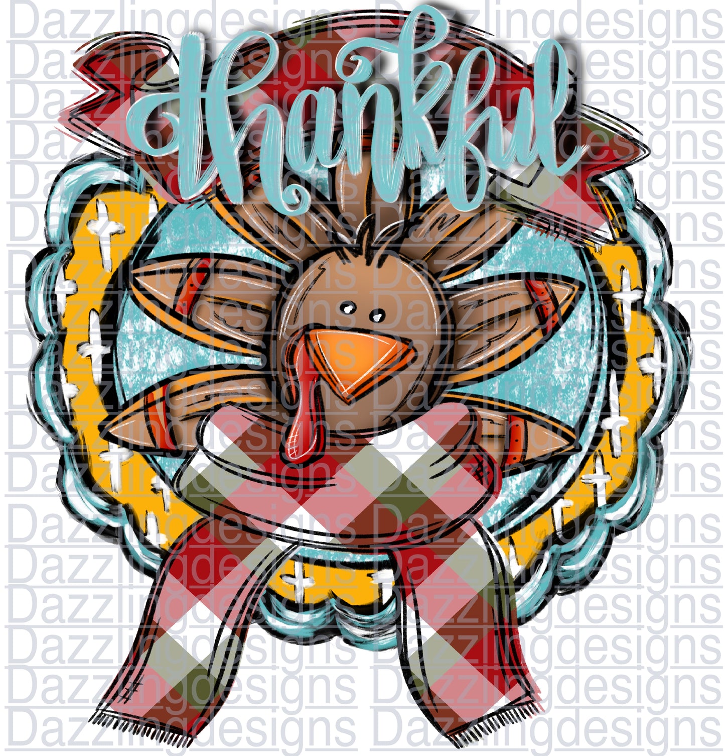 Turkey Plate Thankful