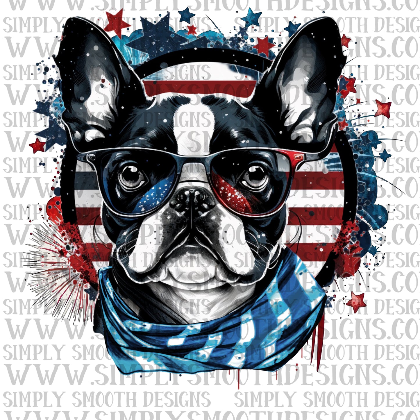 Boston terrier 4th of july