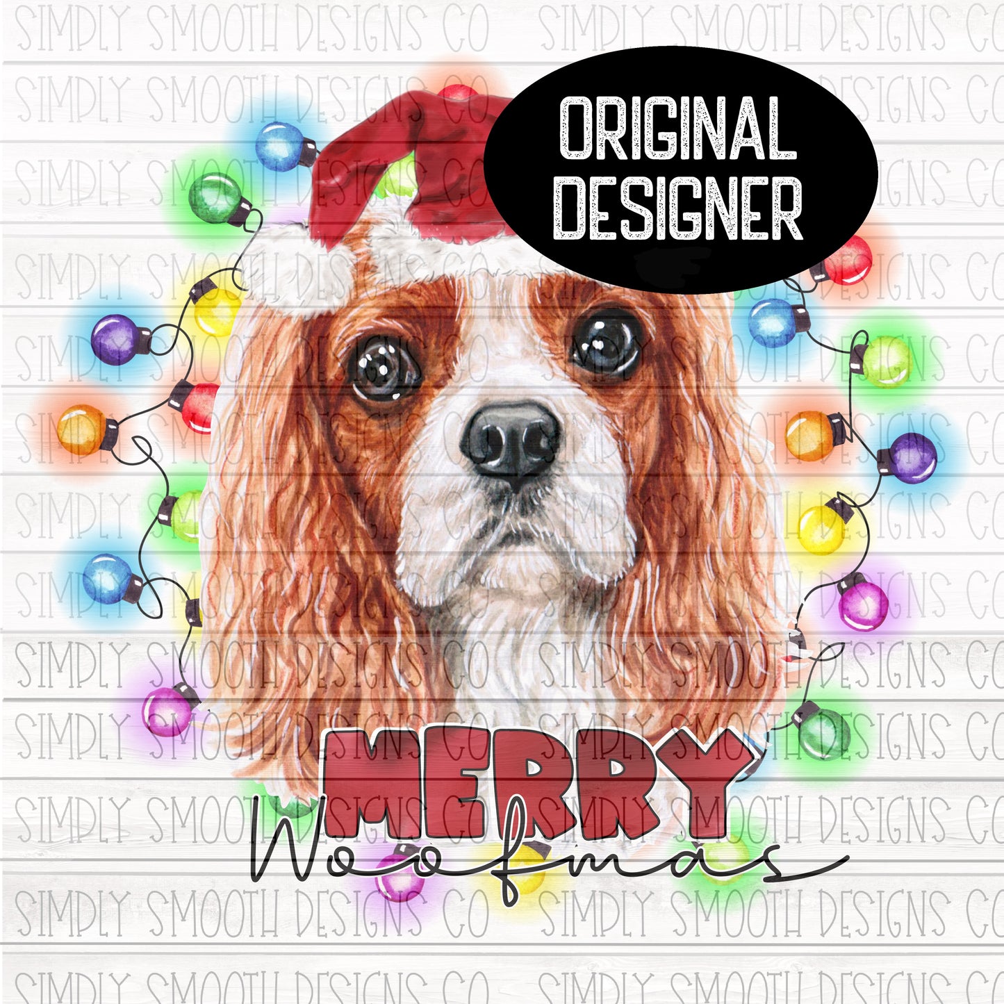 Merry woofmas Christmas Cavalier King Charles