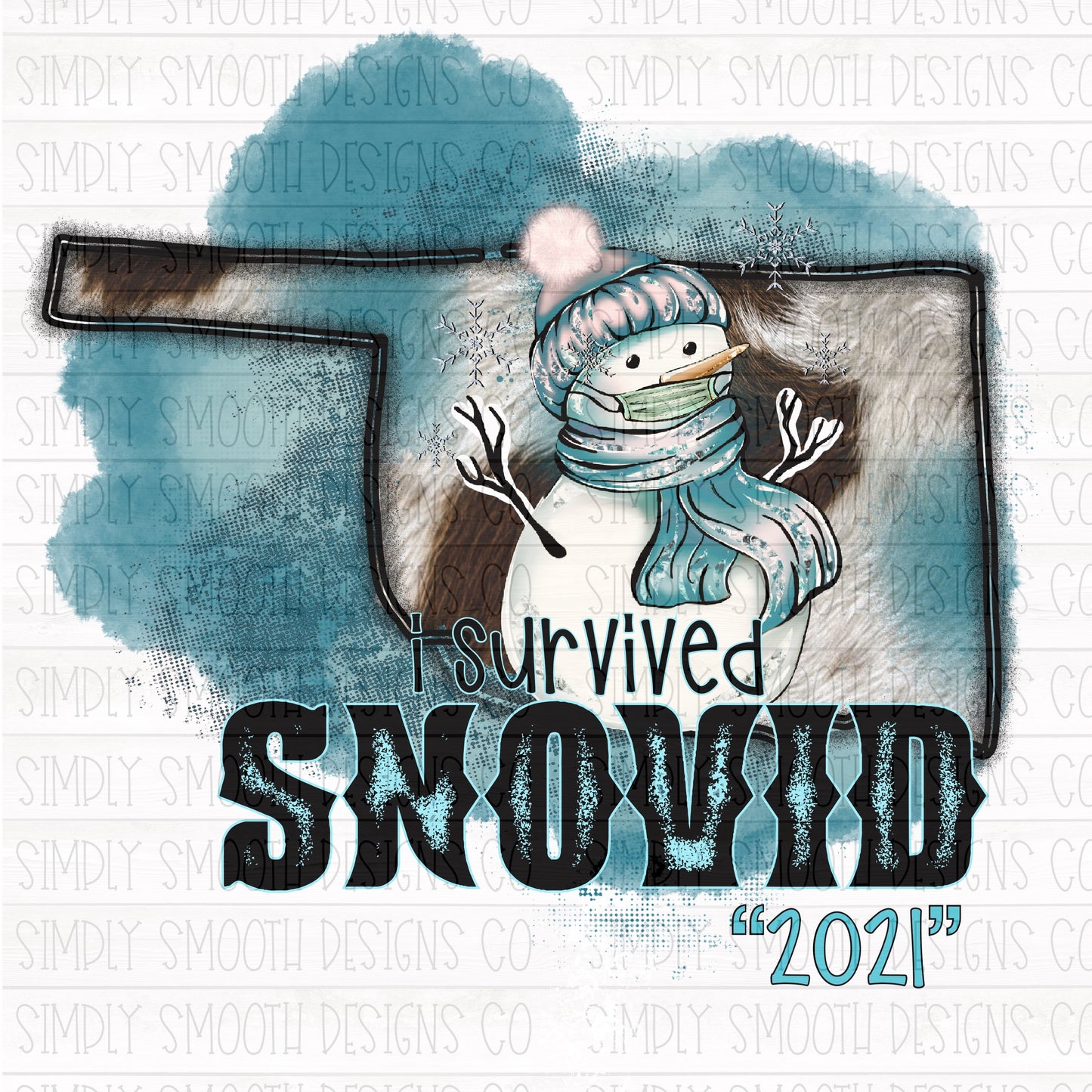 I survived snovid Oklahoma cowhide