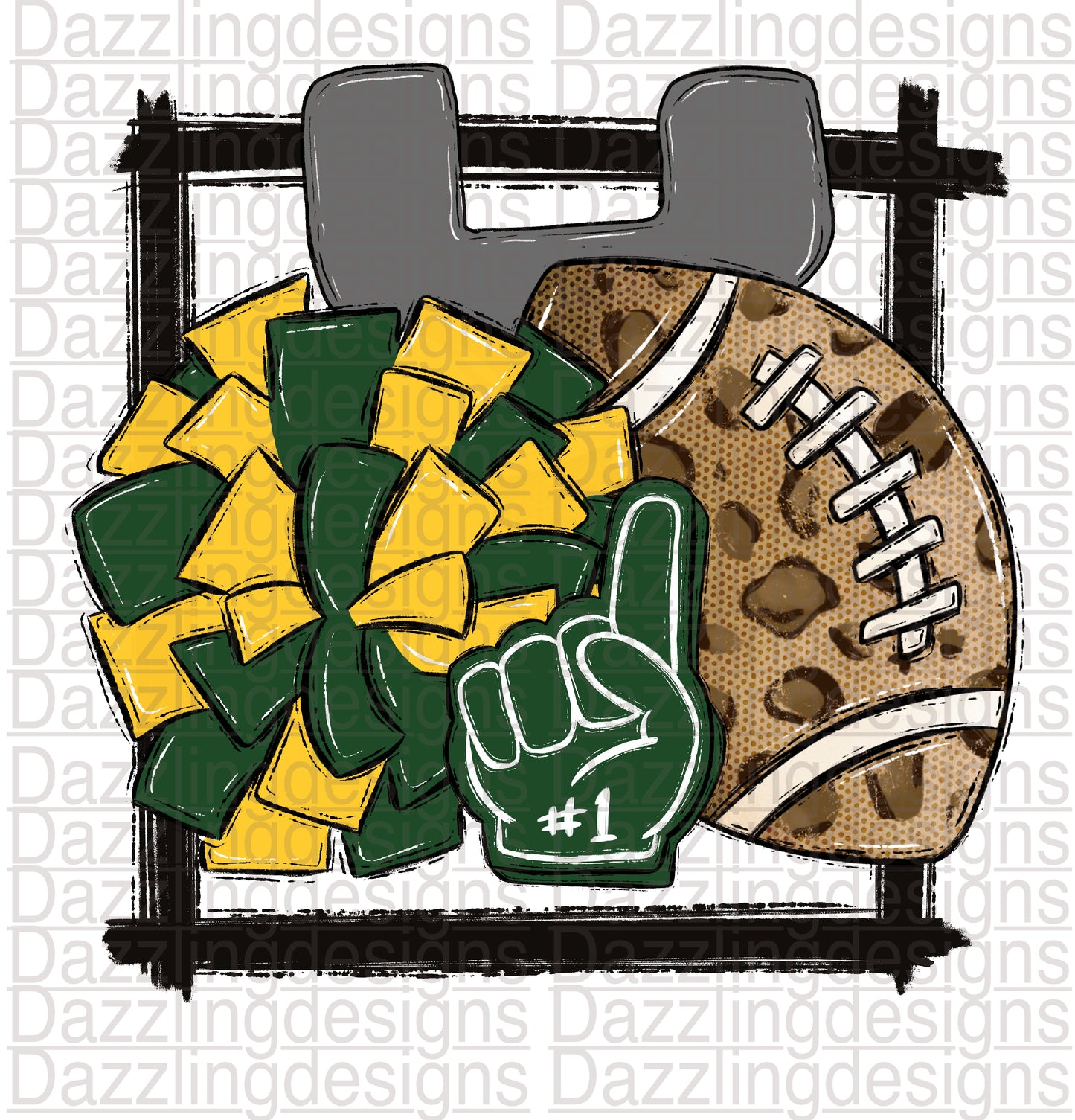 NO WORDS green / yellow gold