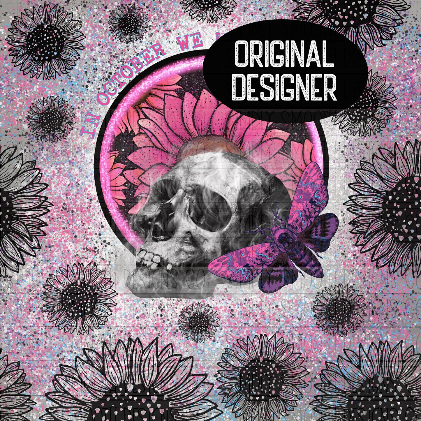 In October we wear Pink tumbler design