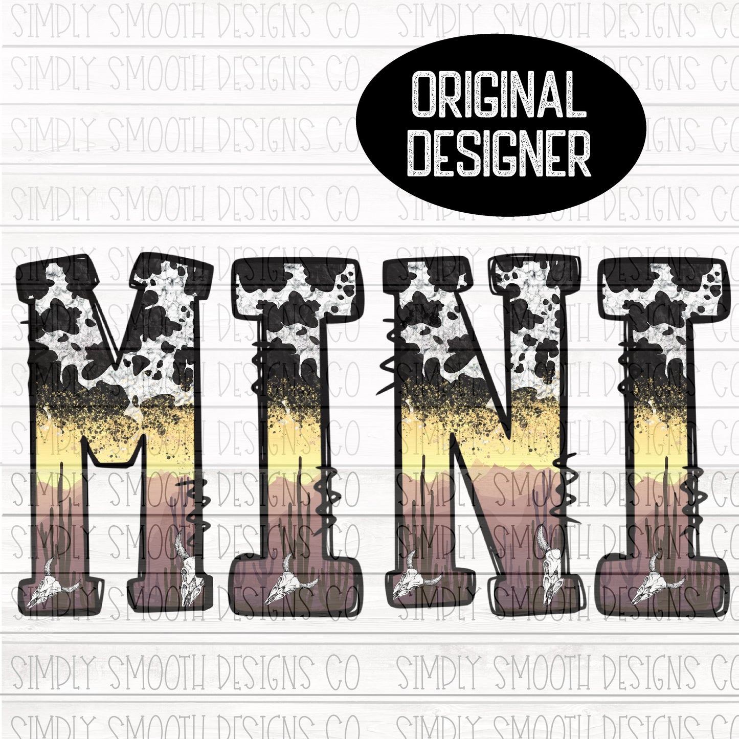 Mini cow print cactus