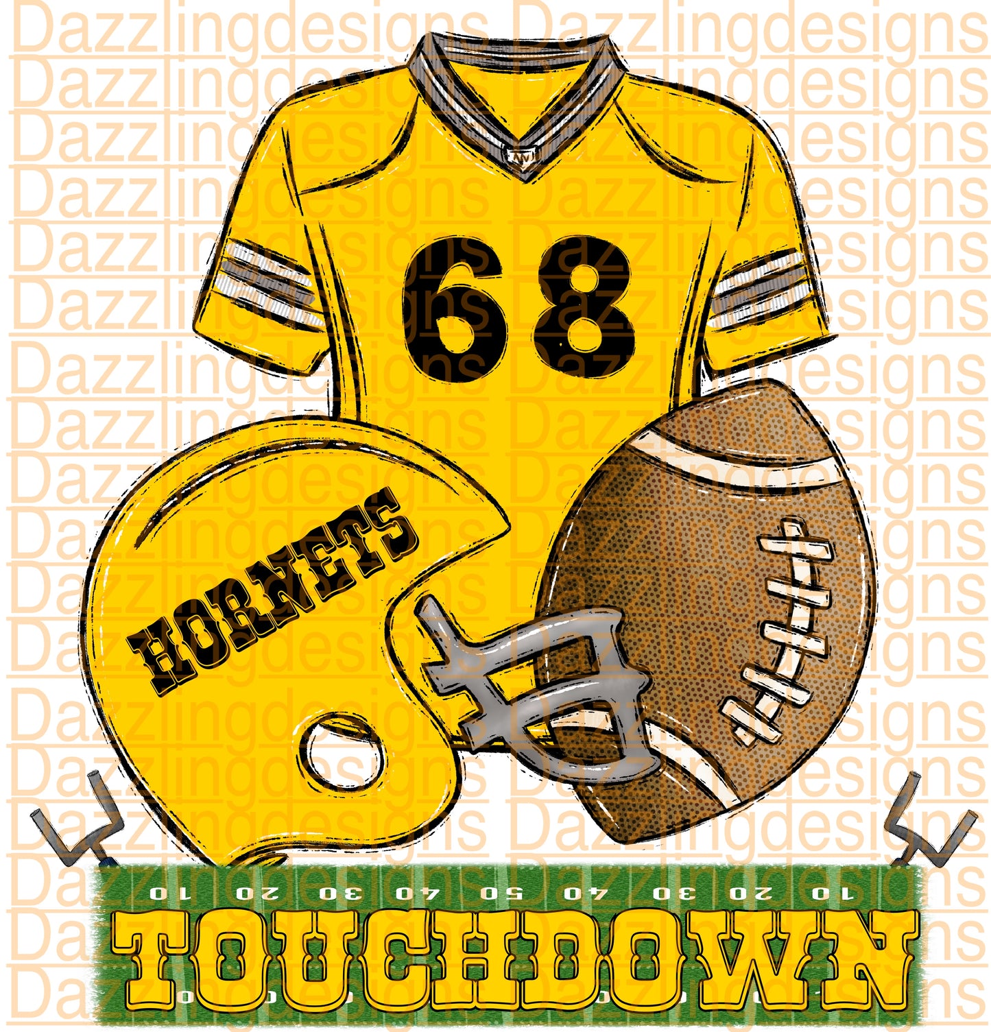 Football custom hornets