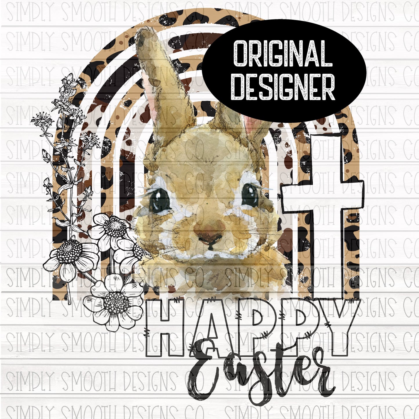 Happy Easter Pattern Rainbow