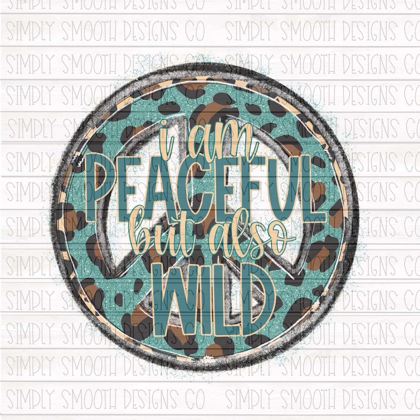 Peaceful and wild leopard