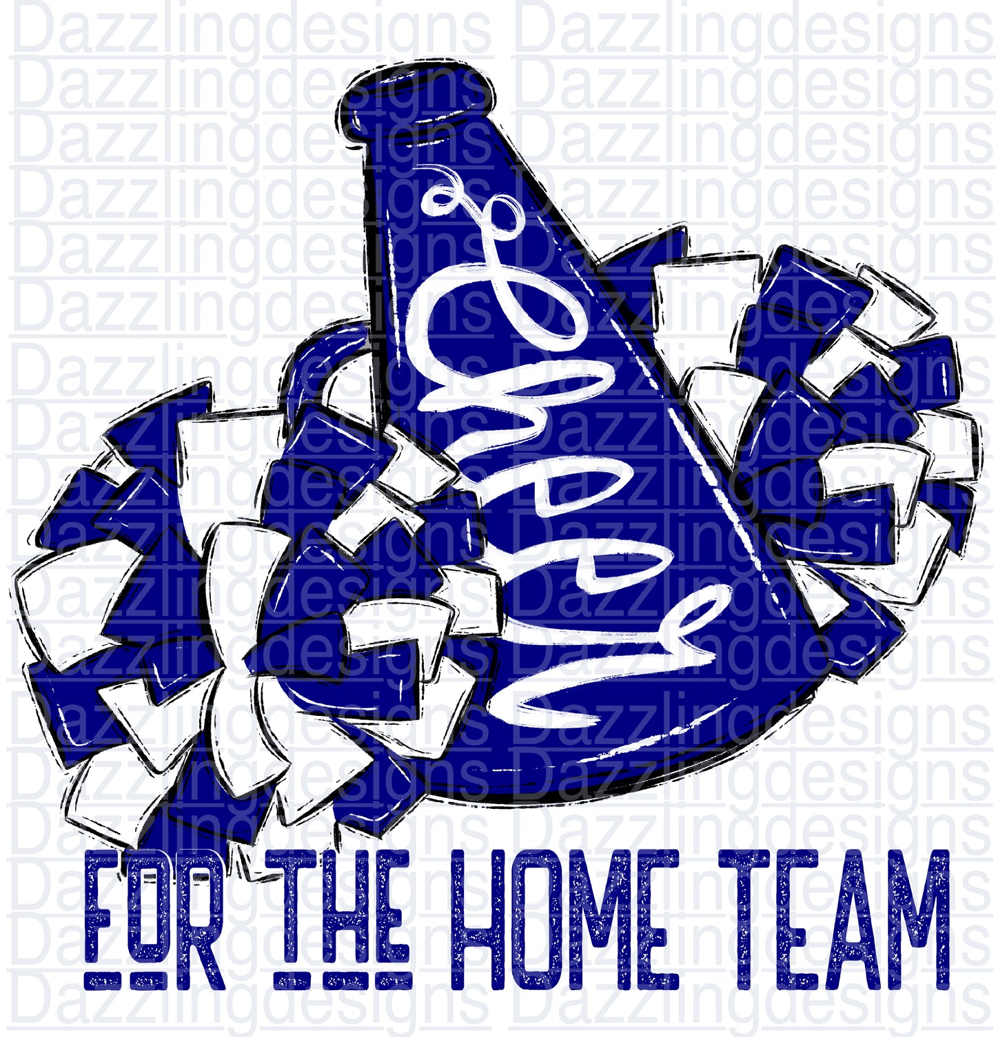 Cheer for the HOMETEAM Navy white