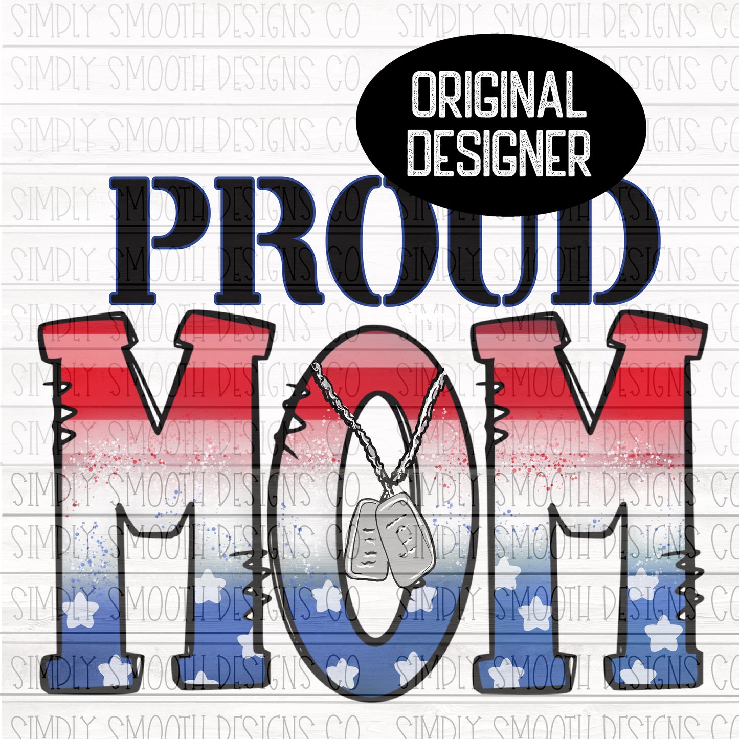Proud Mom USA flag