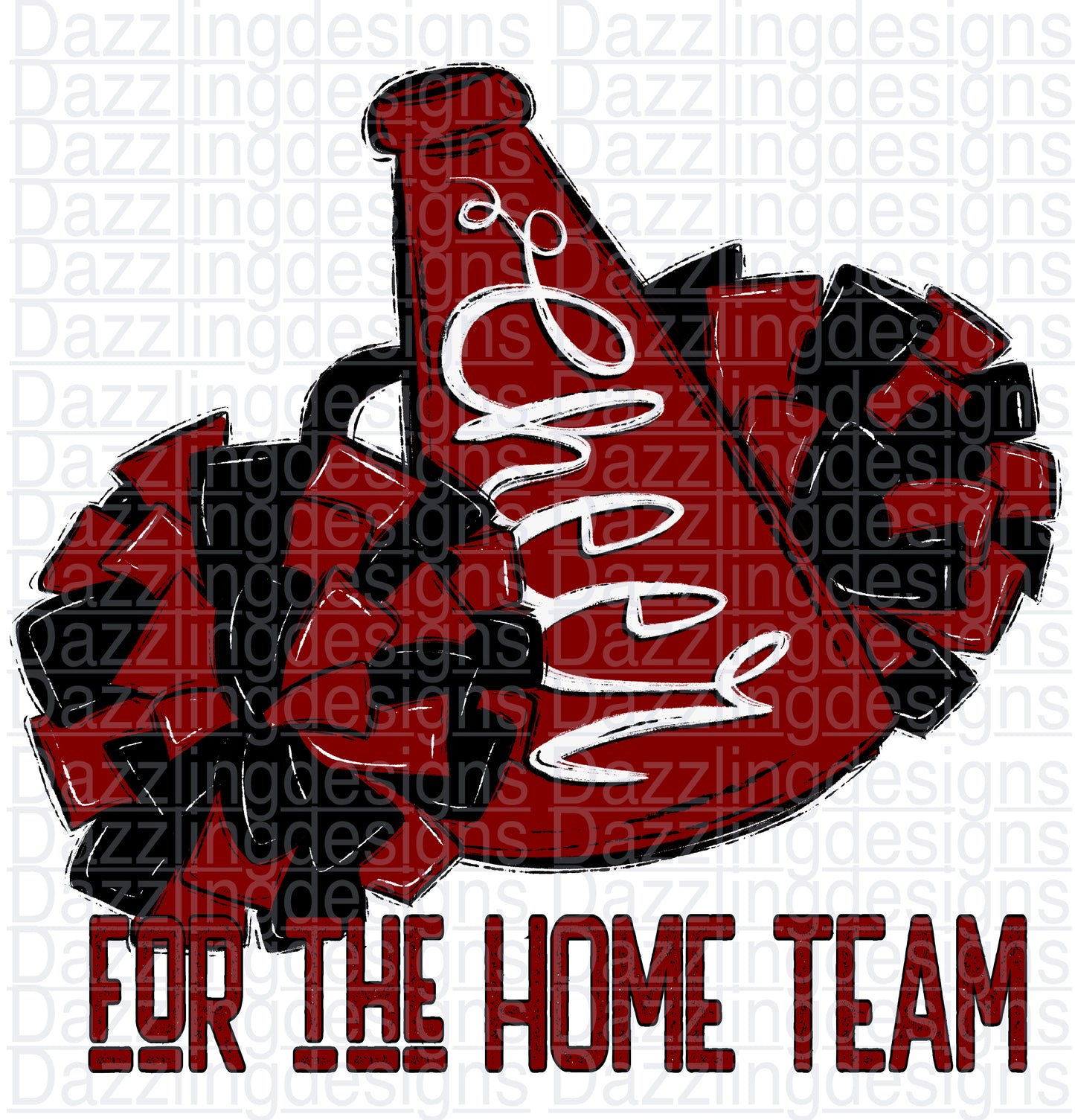 Cheer for the HOMETEAM Maroon/Black
