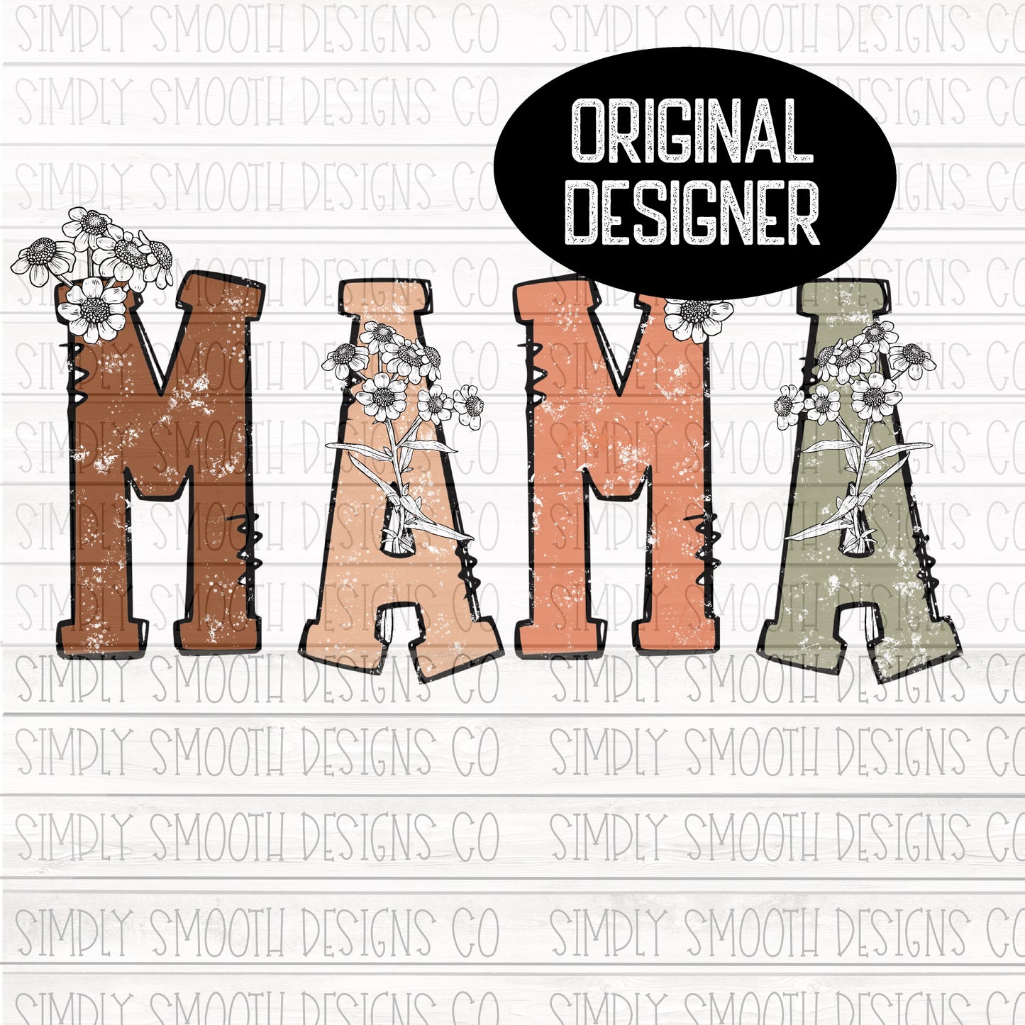 Mama flowers intertwined