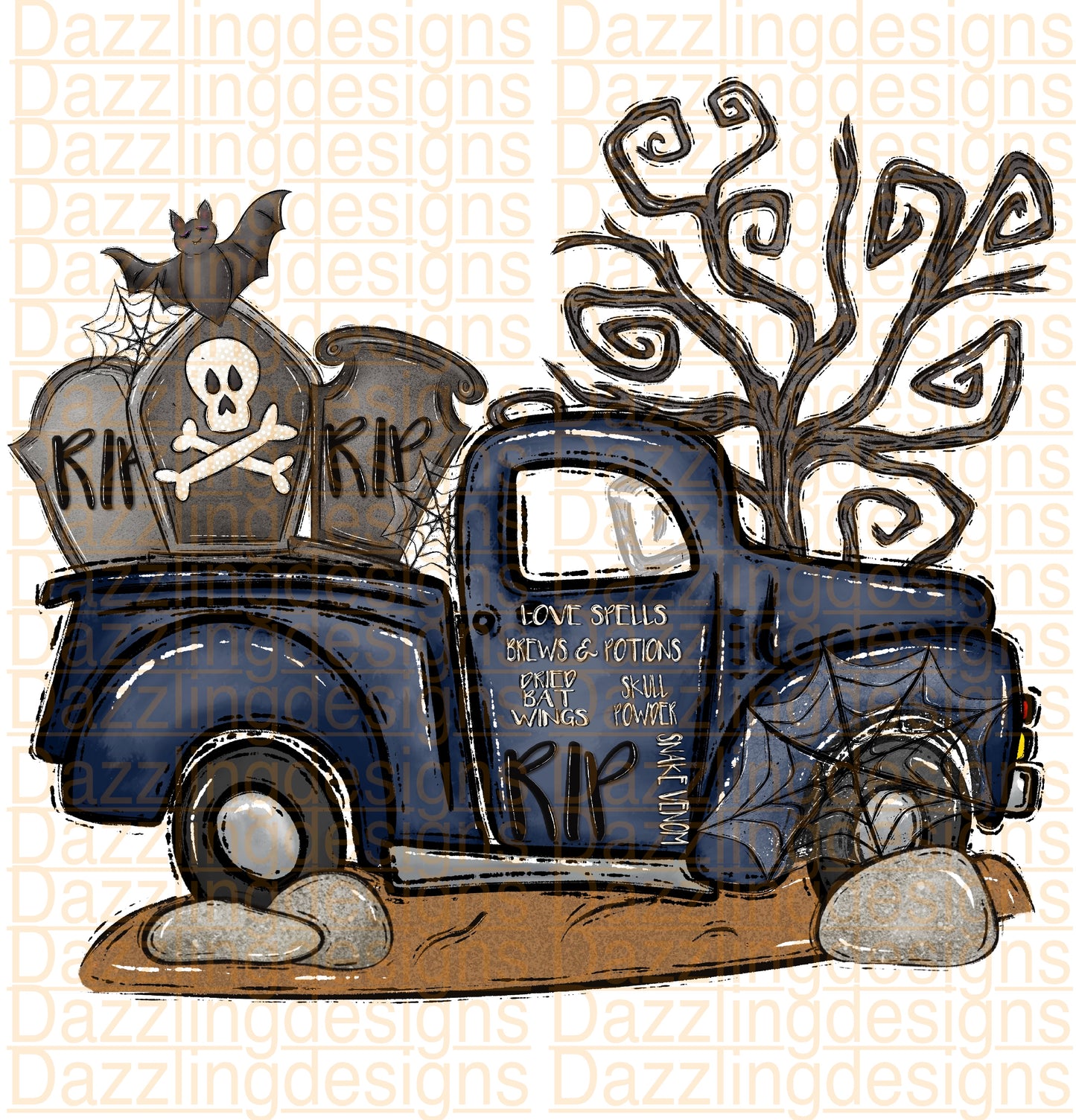 R.I.P. truck Halloween