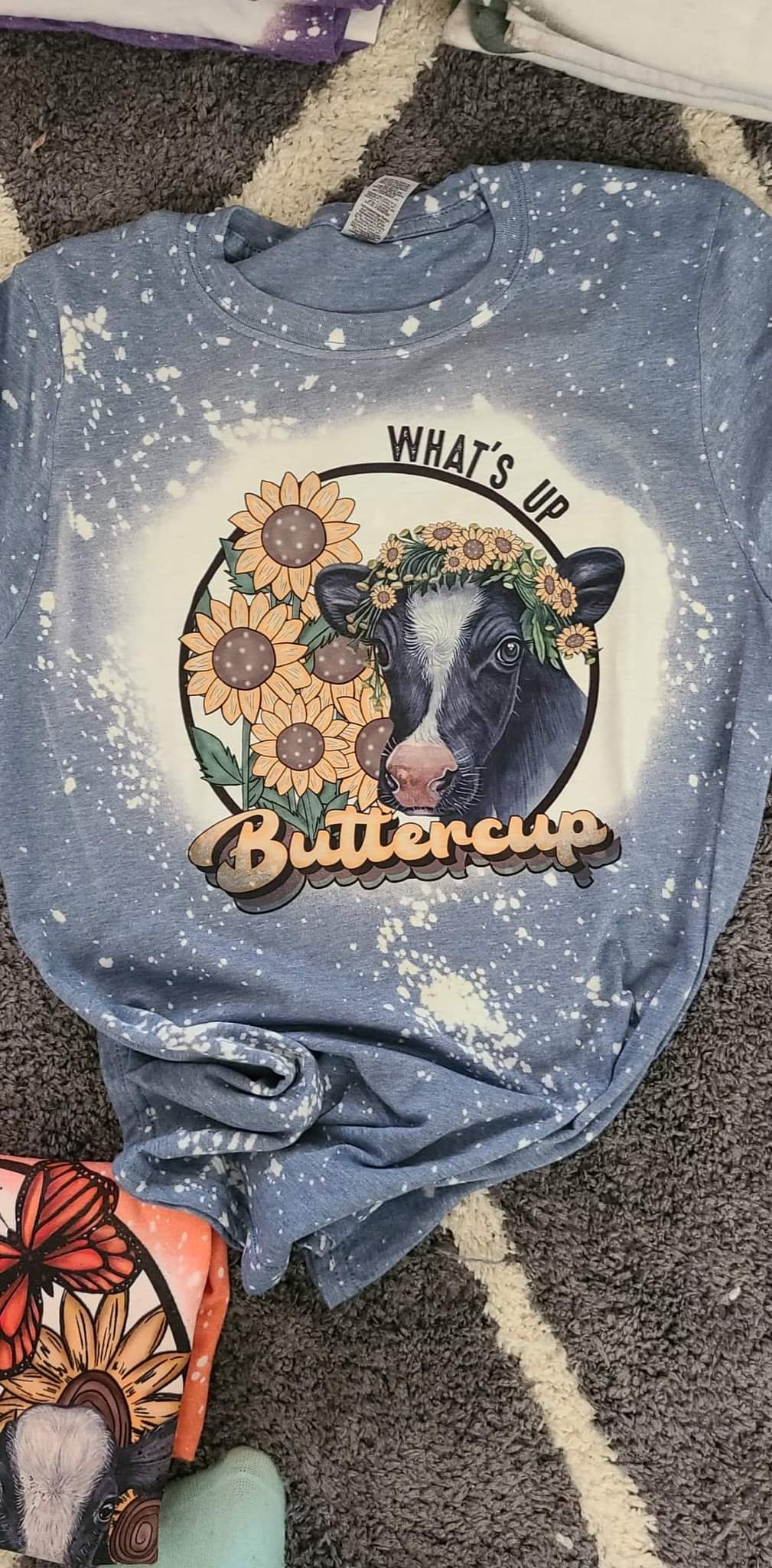 Whats up buttercup blue bleached