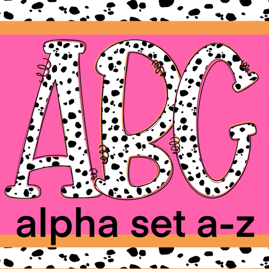 Pink & Orange Dalmation Alpha