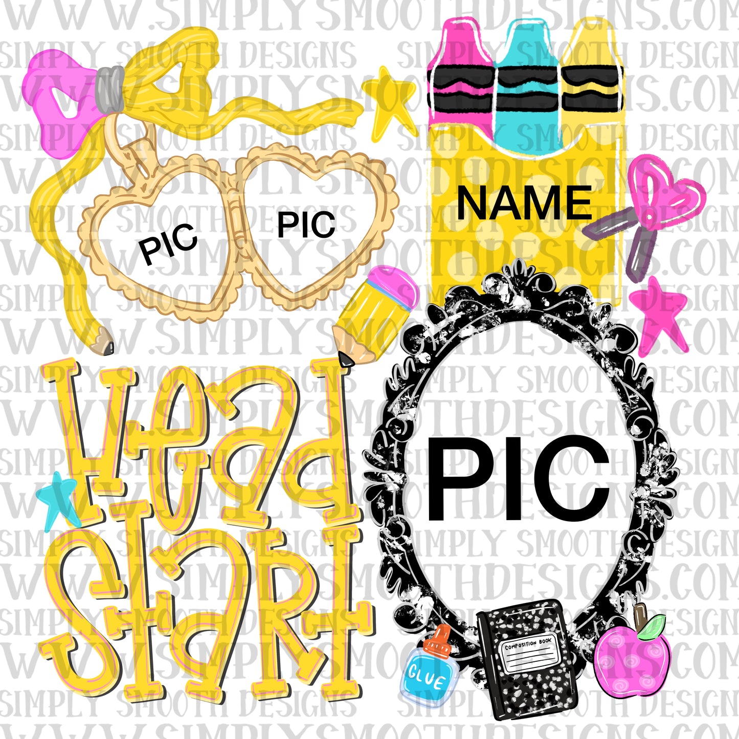 School grade locket bundle