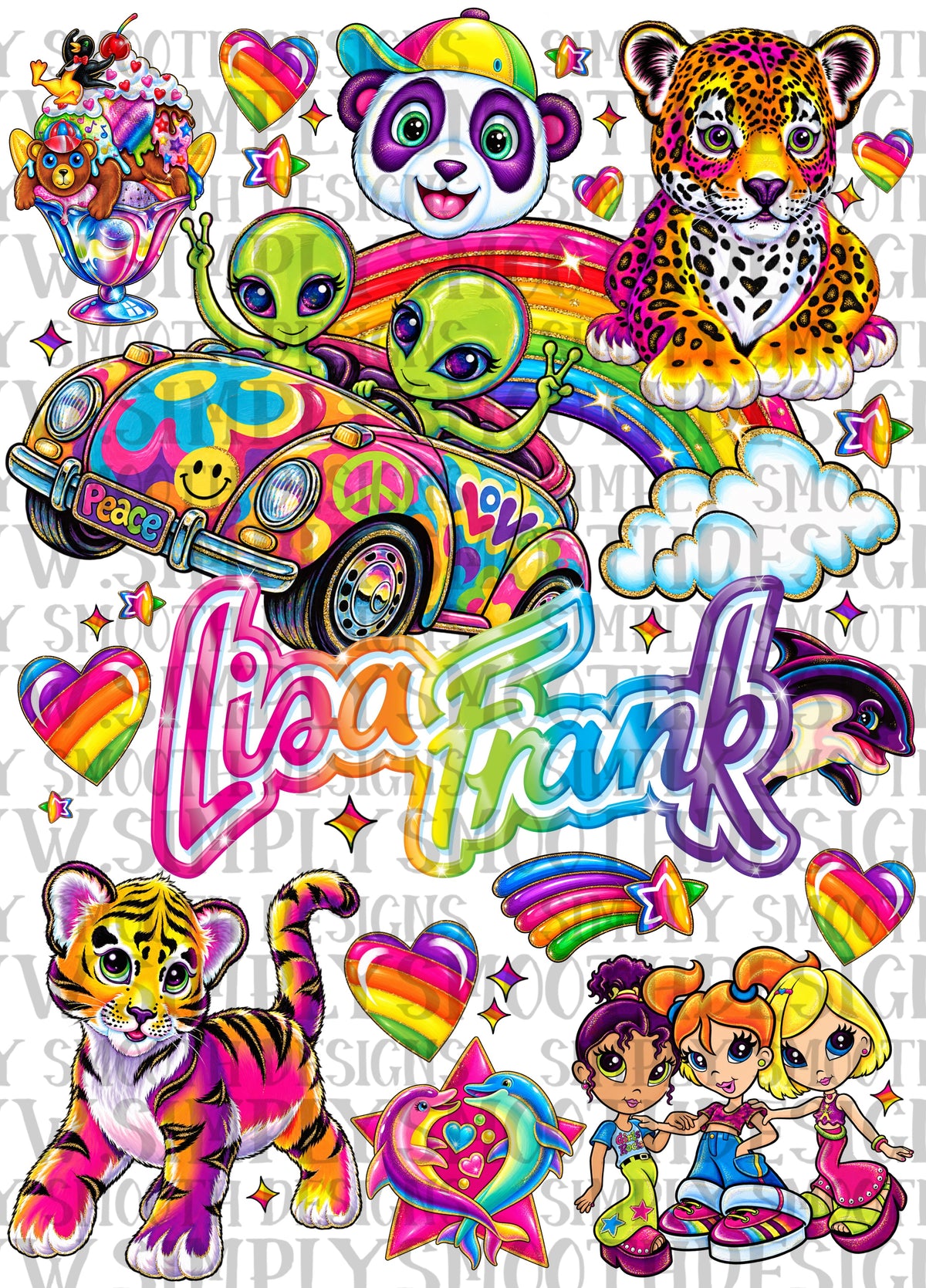 Rainbow Collage png download