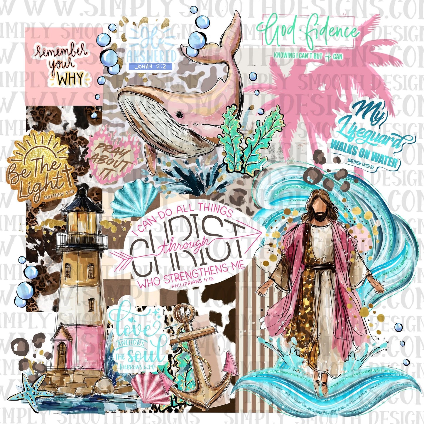 Bible Verses Bright Collage