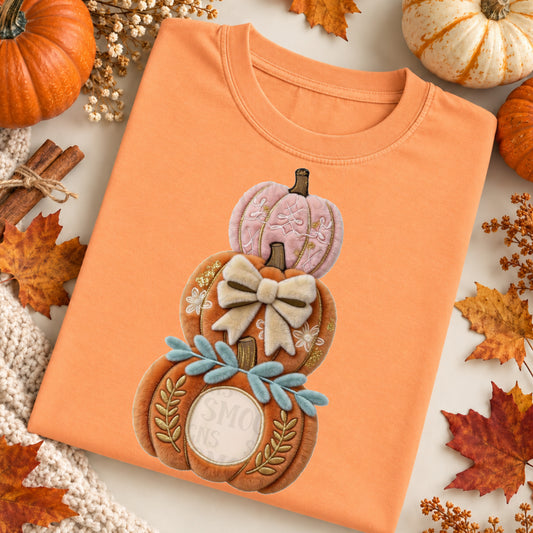 Embroidery pumpkins digital download png file fall