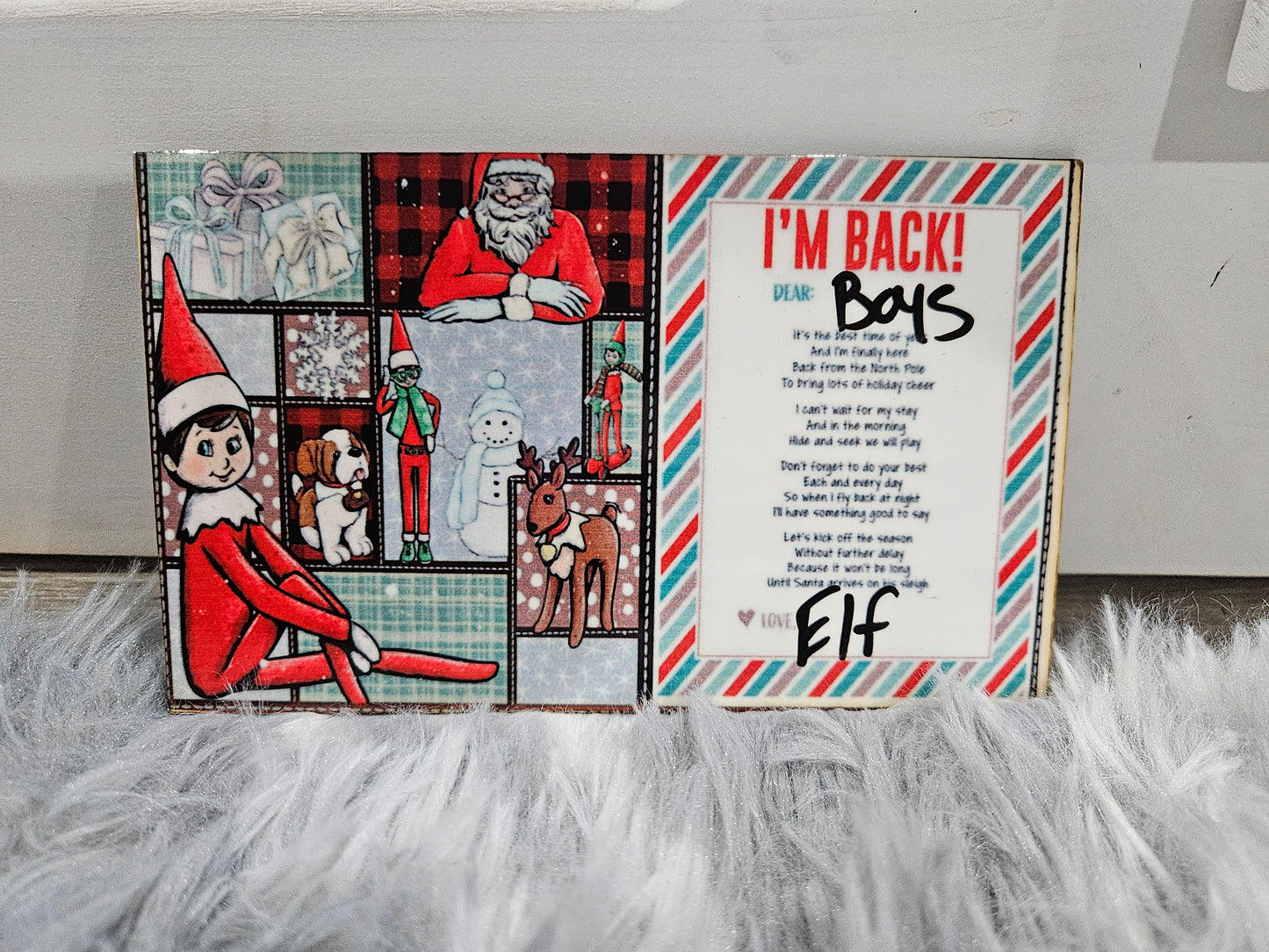 Blank rectangle dry erase boards (5×3) elf file included
