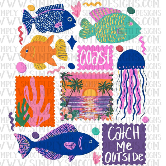 Catch Me Outside Coast Fish Collage