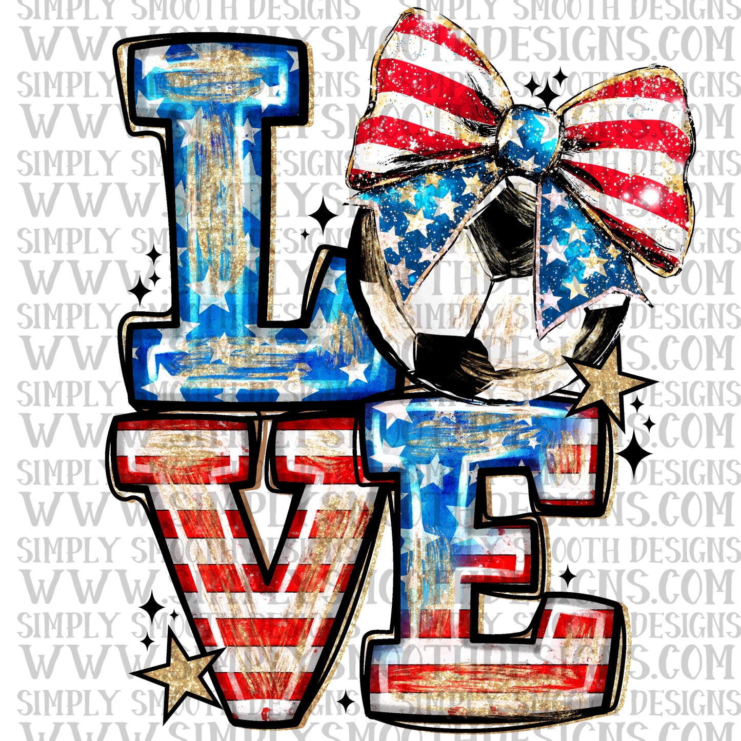 Love Soccer Patriotic