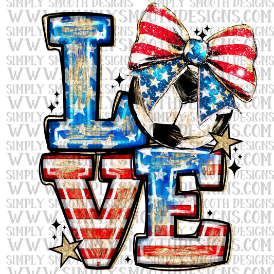 Love Soccer Patriotic