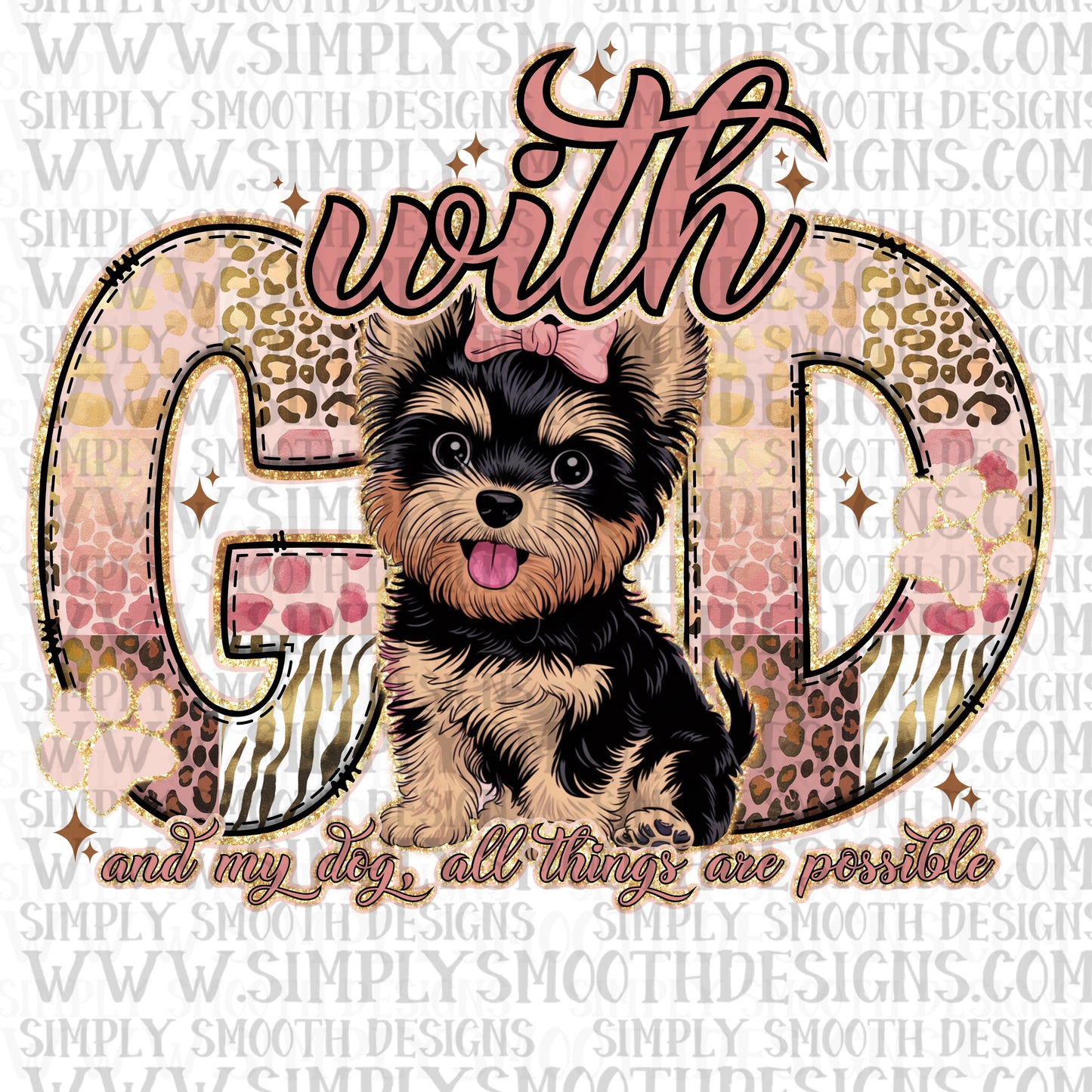 With God All Things Are Possible Yorkie