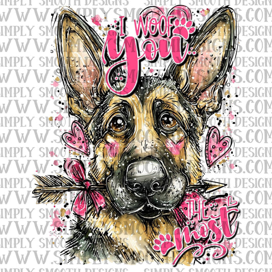 I Woof You Most German Shepherd