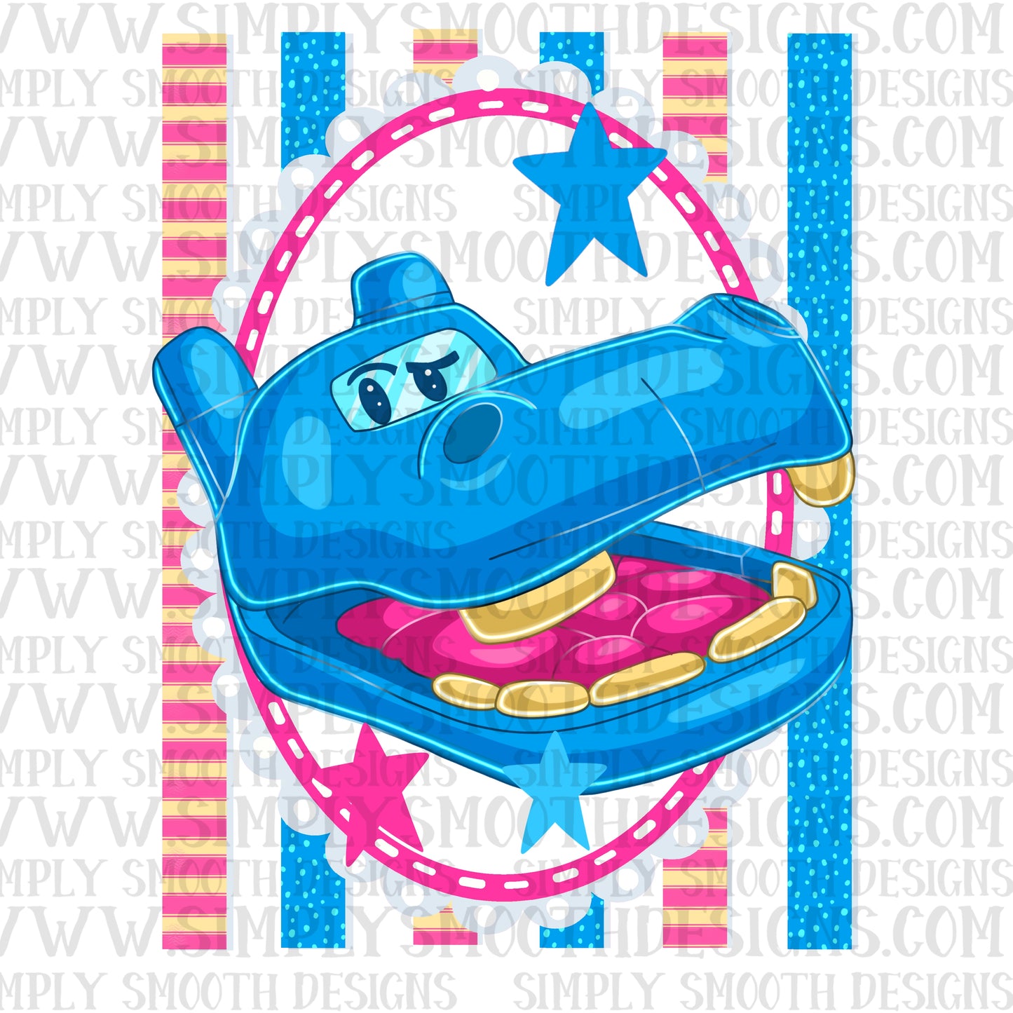 Hippo Toy Coquette Stripes