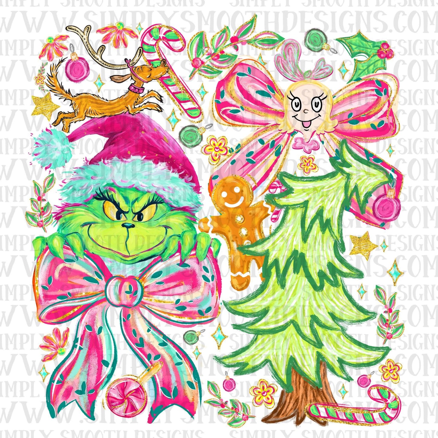 Watercolor Bow Who_ille Collage