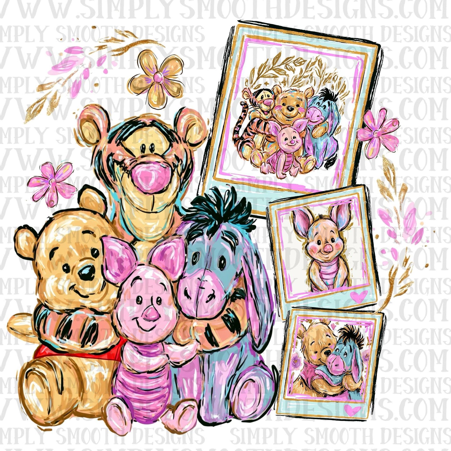 Po_h + Friends Floral Polaroid Frames