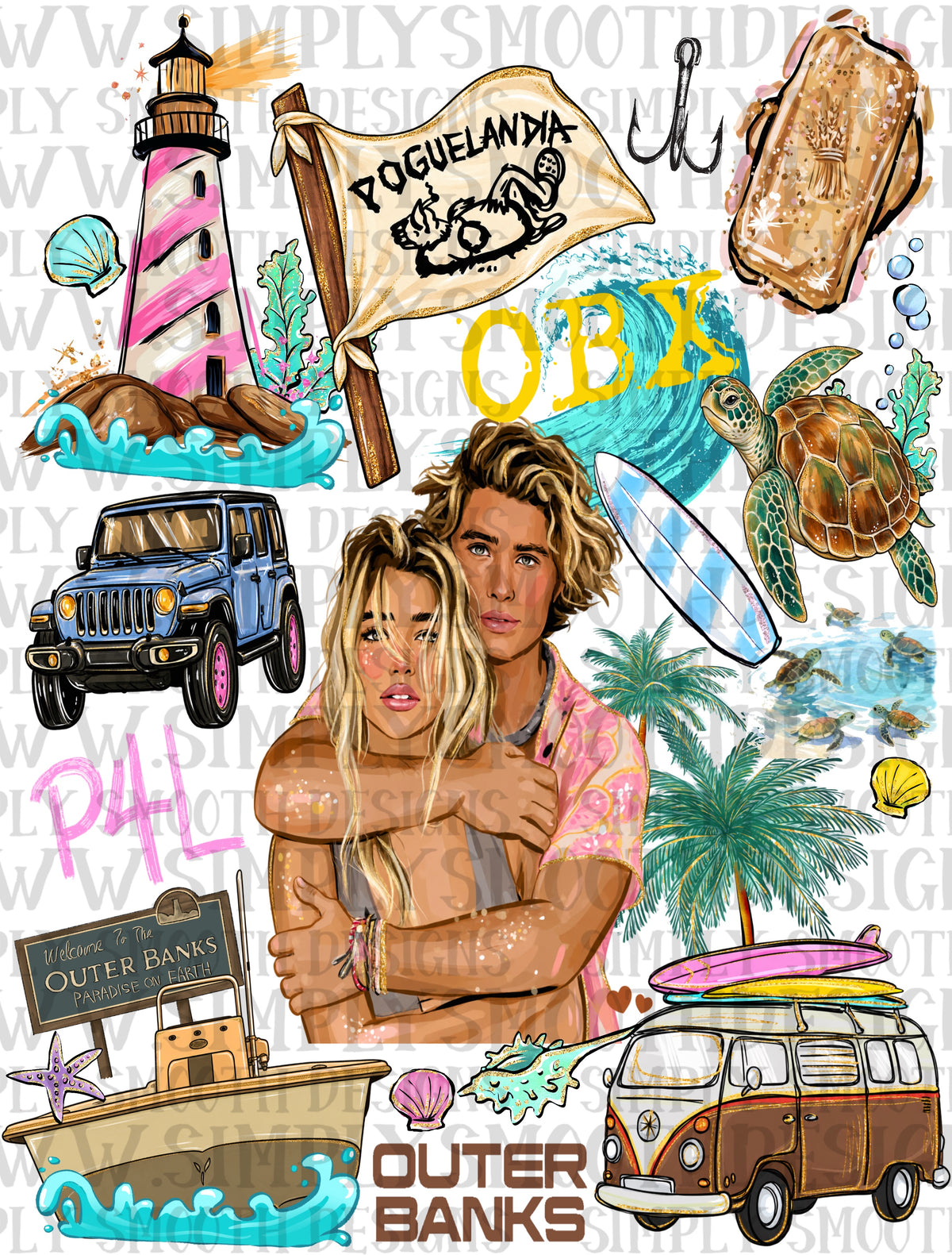 Outer BANKS Collage png download