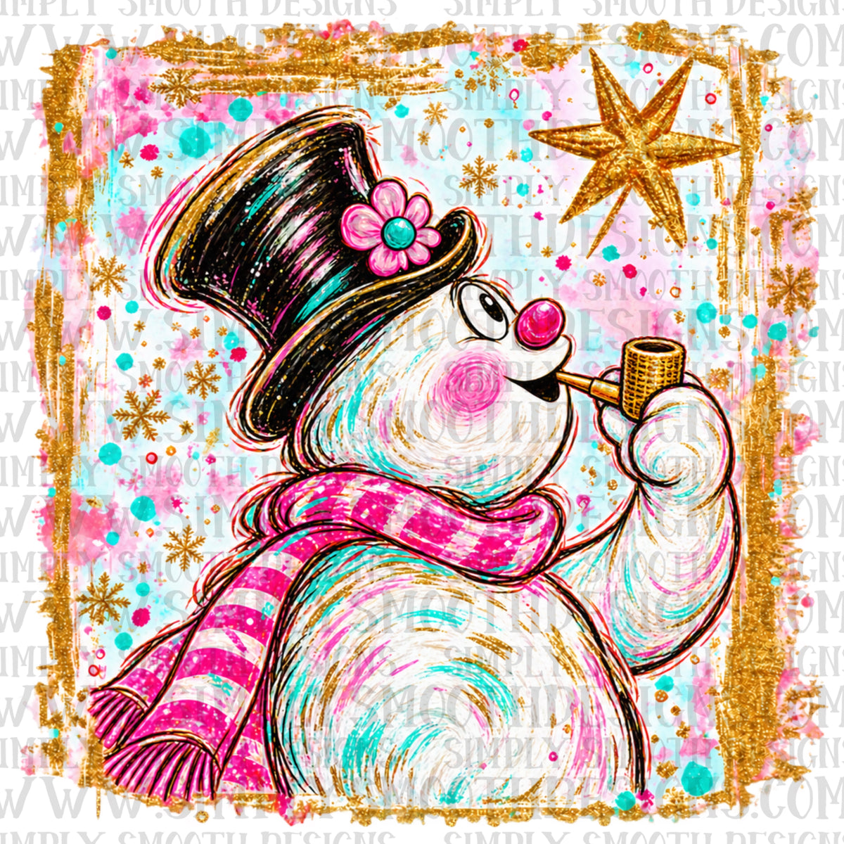 Christmas preppy digital download Frosty