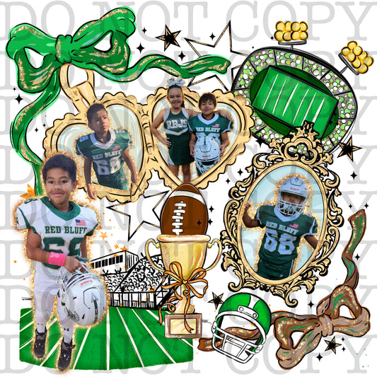Custom football locket