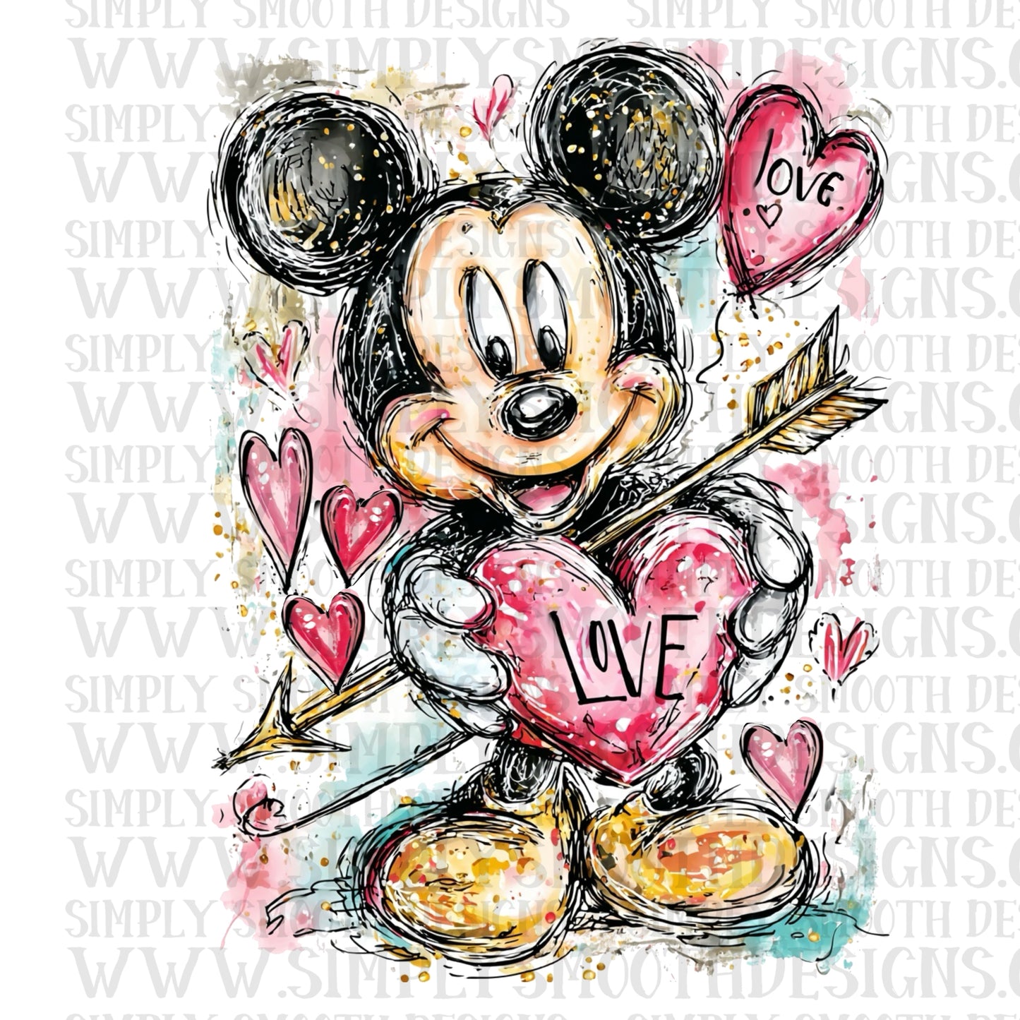 Mouse Love Arrow Valentines