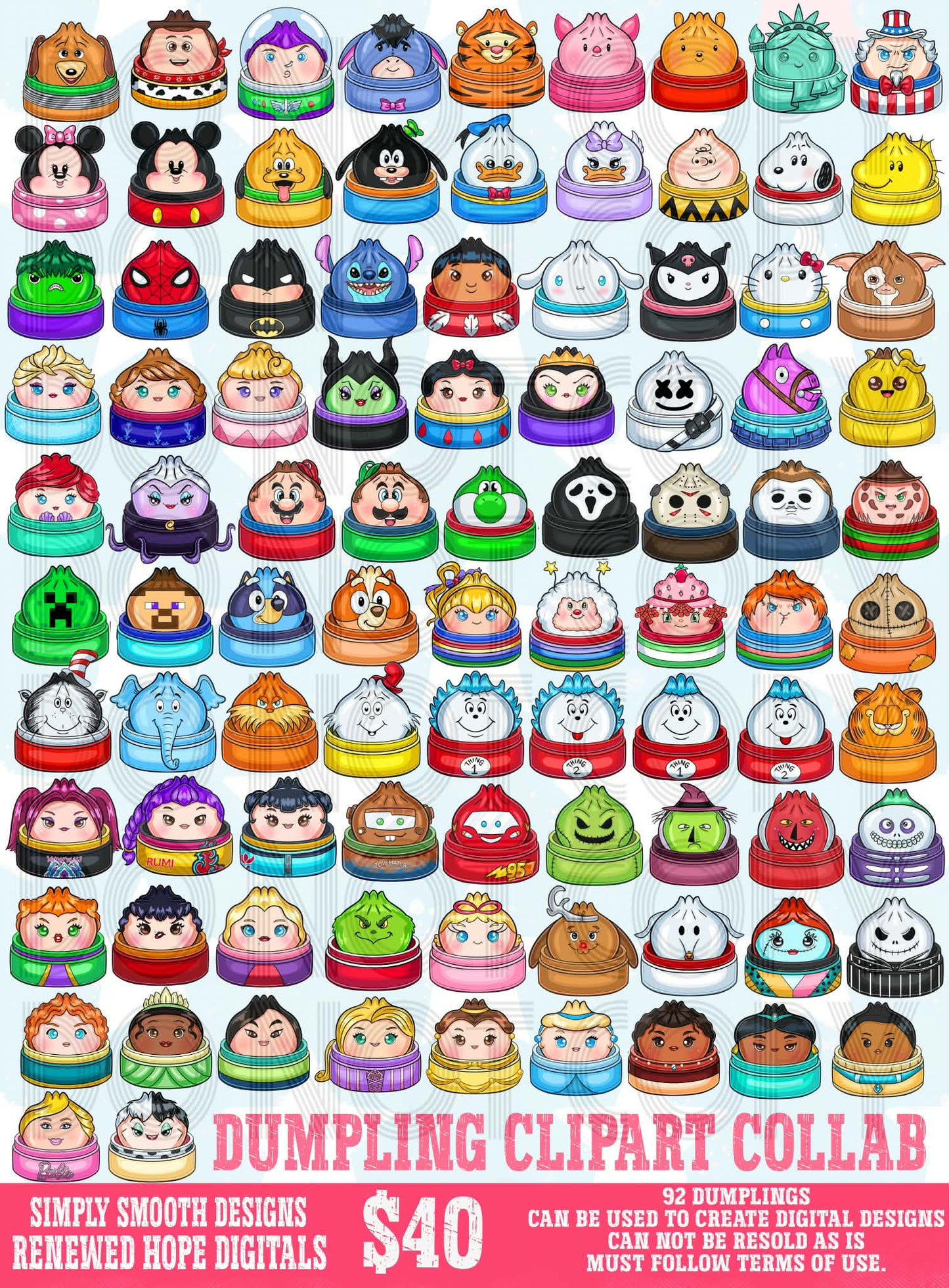 Dumpling CLIPART Collab With Renewed Hope