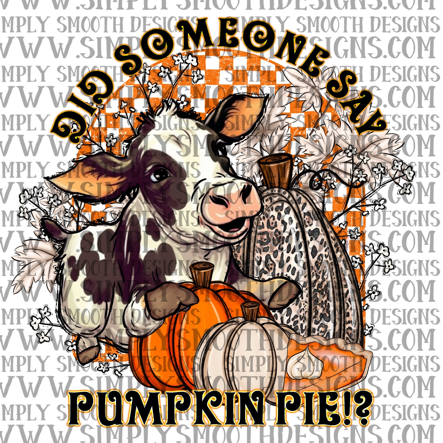 Pumpkin pie cow