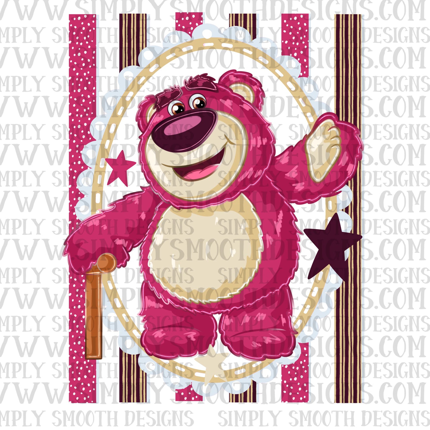 Bear Toy Coquette Stripes