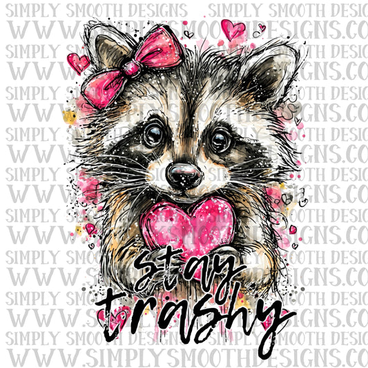Stay Trashy Raccoon Heart