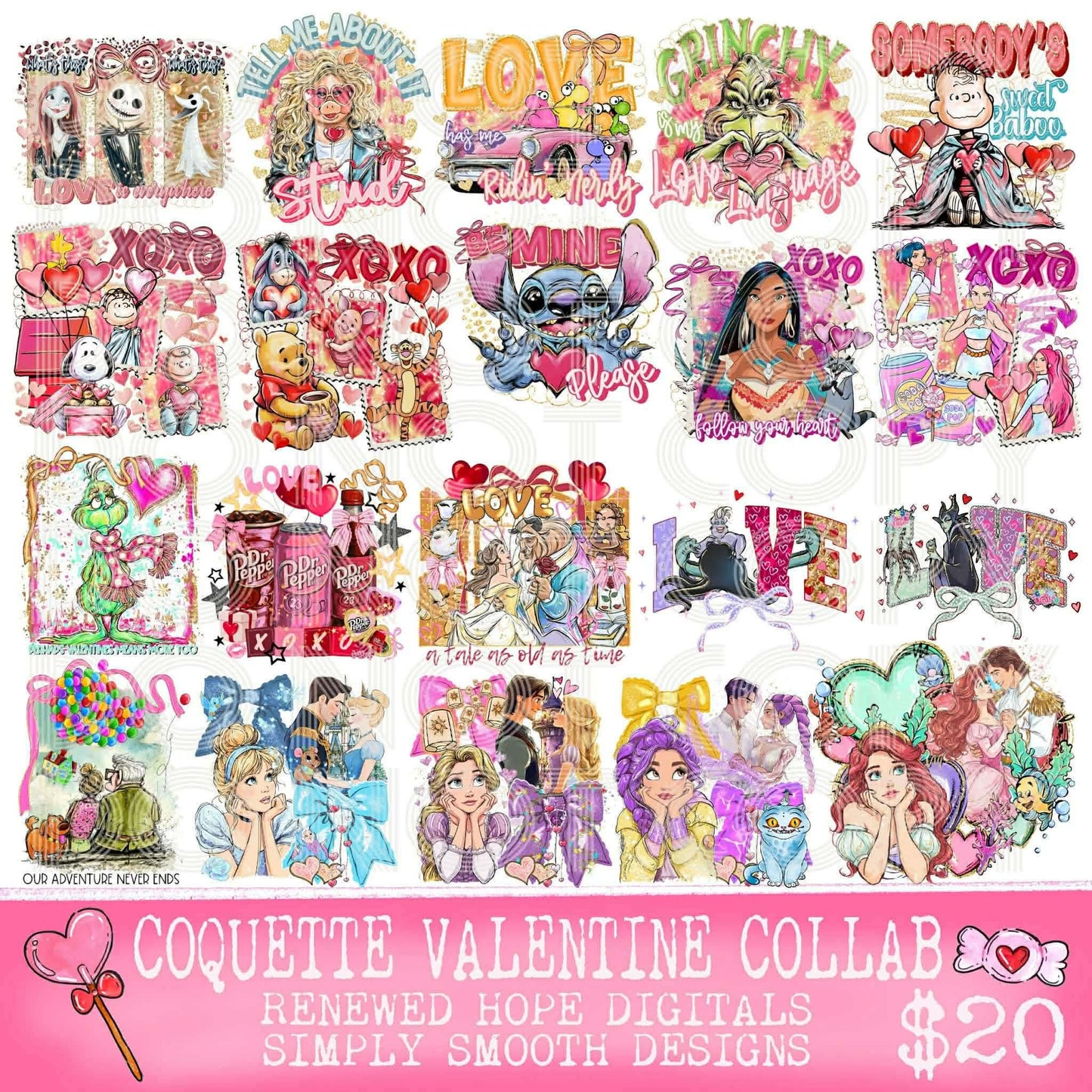 Coquette Valentine Bundle With Renewed Hope Digitals