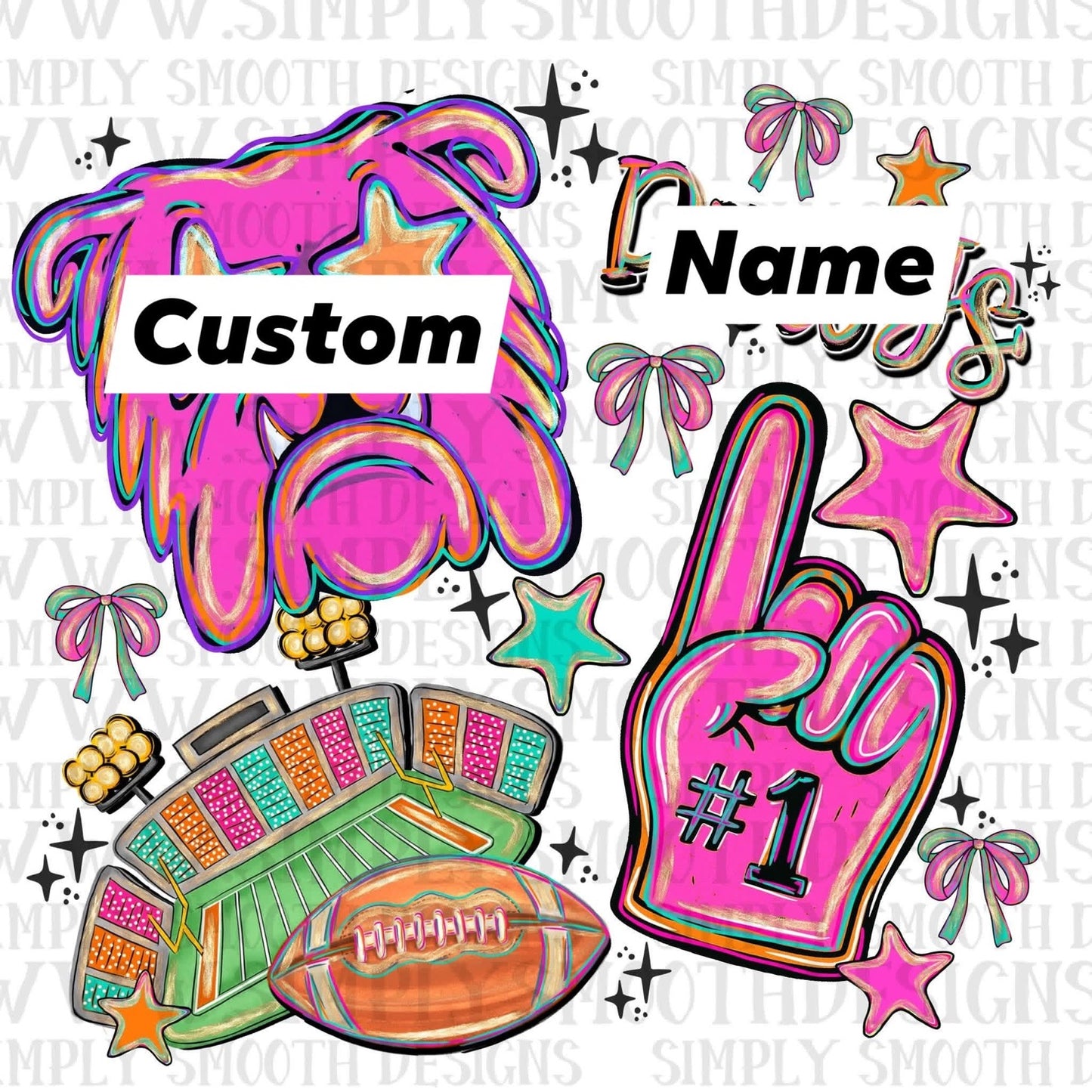 Custom Bright Preppy Mascot