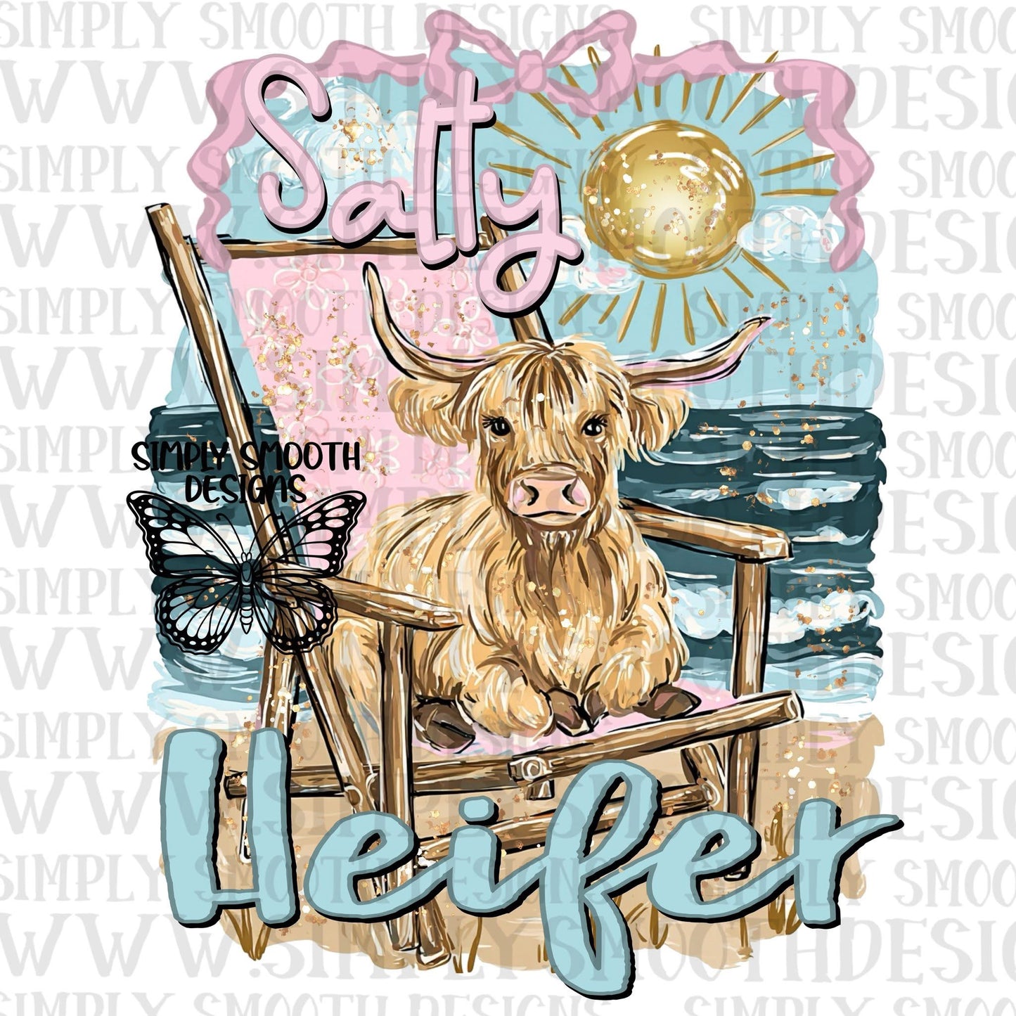 Salty Heifer Bow Frame
